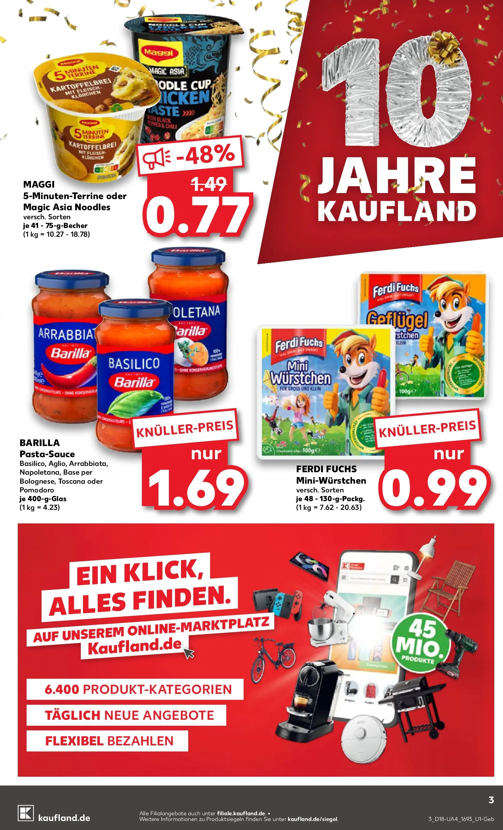 Prospekt Kaufland ab 30.04.2026 » Angebote Online zum Blättern | Seite: 3 | Produkte: Maggi, Barilla, Fleisch