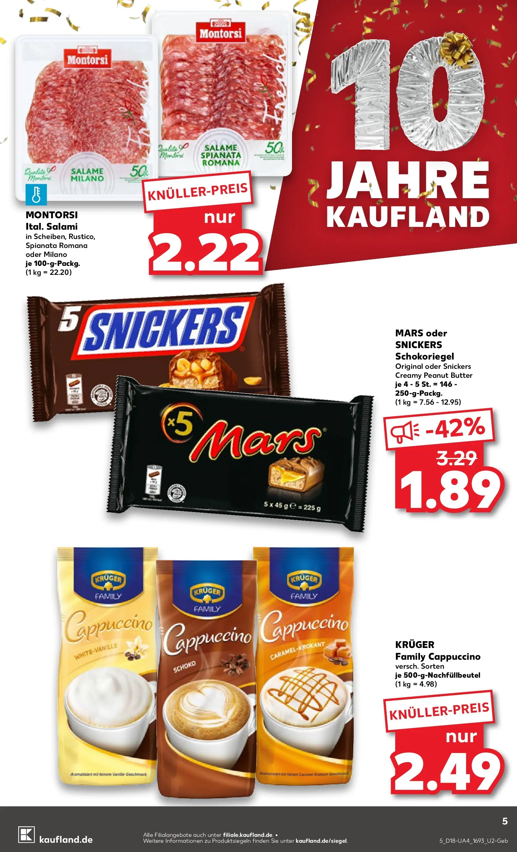 Prospekt Kaufland ab 30.04.2026 » Angebote Online zum Blättern | Seite: 5 | Produkte: Butter, Snickers, Mars, Salami