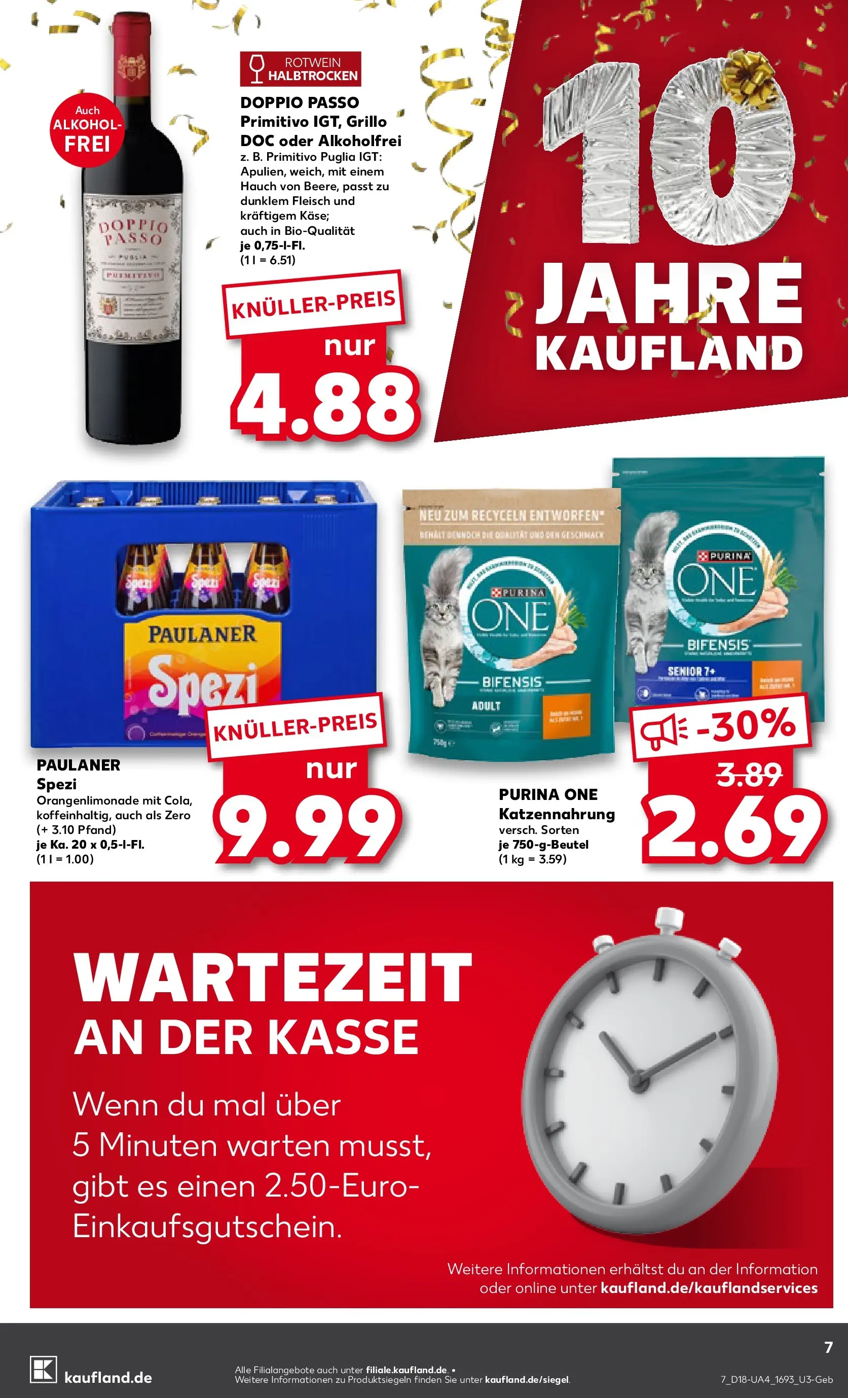 Prospekt Kaufland ab 30.04.2026 » Angebote Online zum Blättern | Seite: 7 | Produkte: Rotwein halbtrocken, Doppio passo primitivo, Doppio Passo, Paulaner