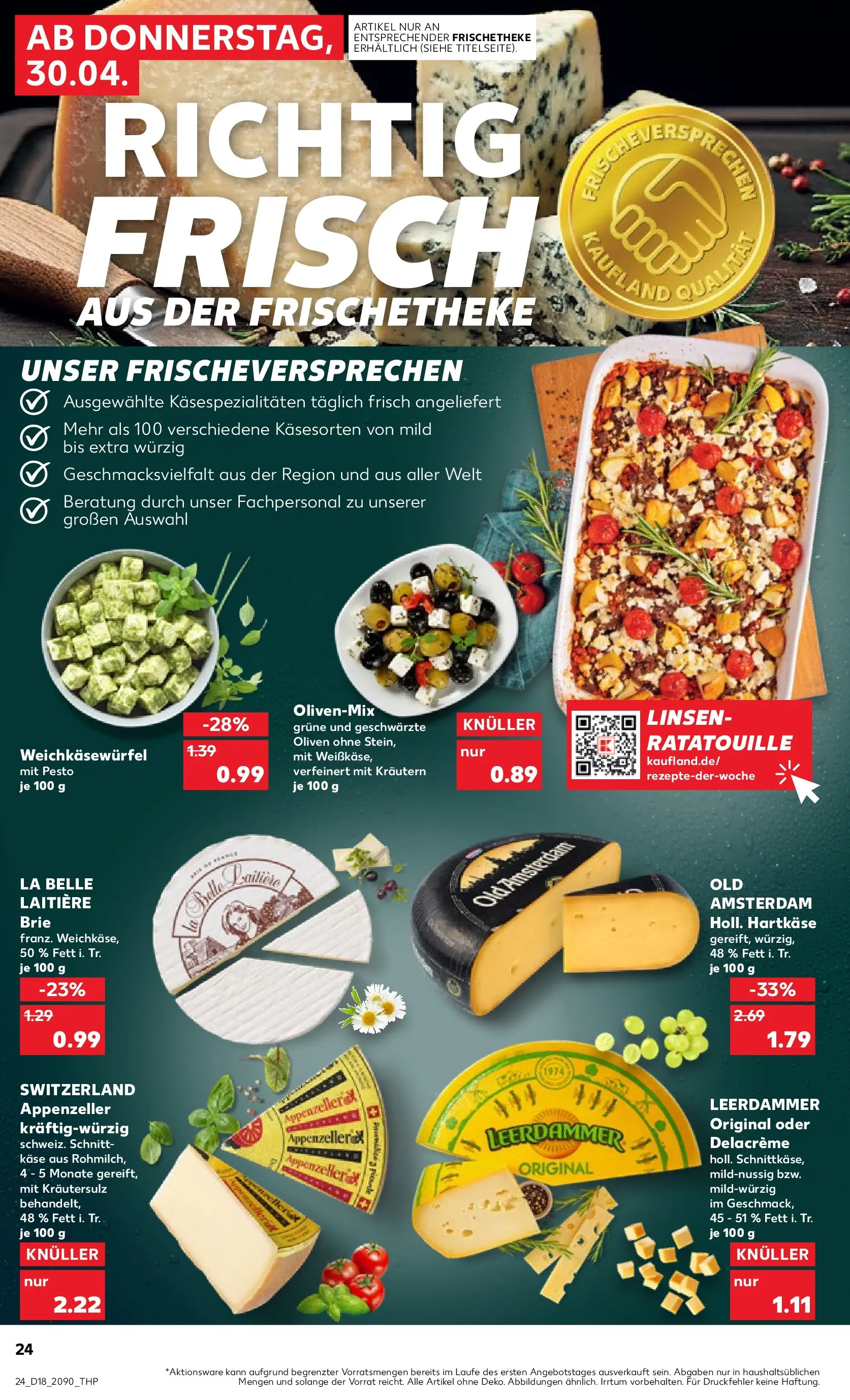 Prospekt Kaufland ab 30.04.2026 » Angebote Online zum Blättern | Seite: 24 | Produkte: Käse, Leerdammer
