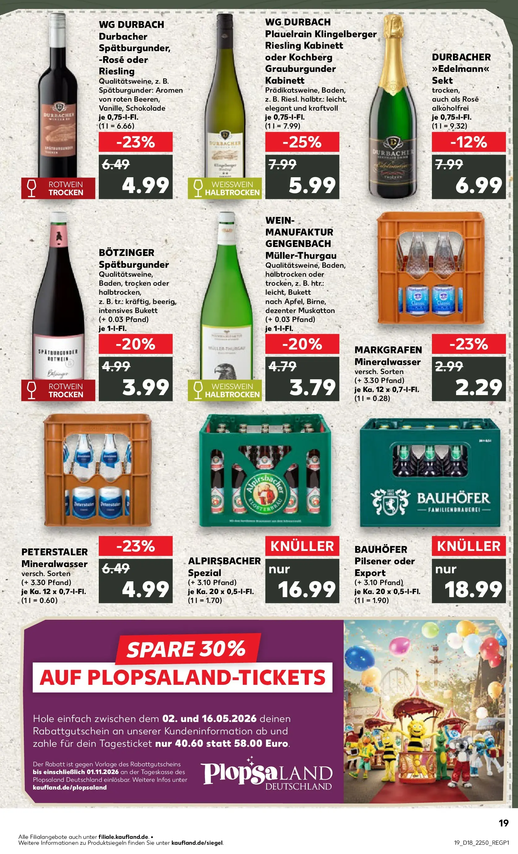 Prospekt Kaufland ab 30.04.2026 » Angebote Online zum Blättern | Seite: 19 | Produkte: Schokolade, Rotwein, Sekt, Wein