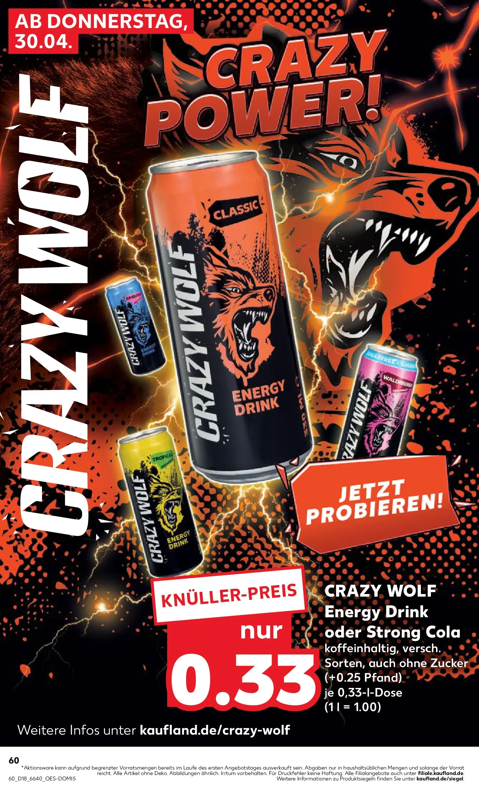 Prospekt Kaufland ab 29.04.2026 » Angebote Online zum Blättern | Seite: 60 | Produkte: Cola, Energy, Zucker