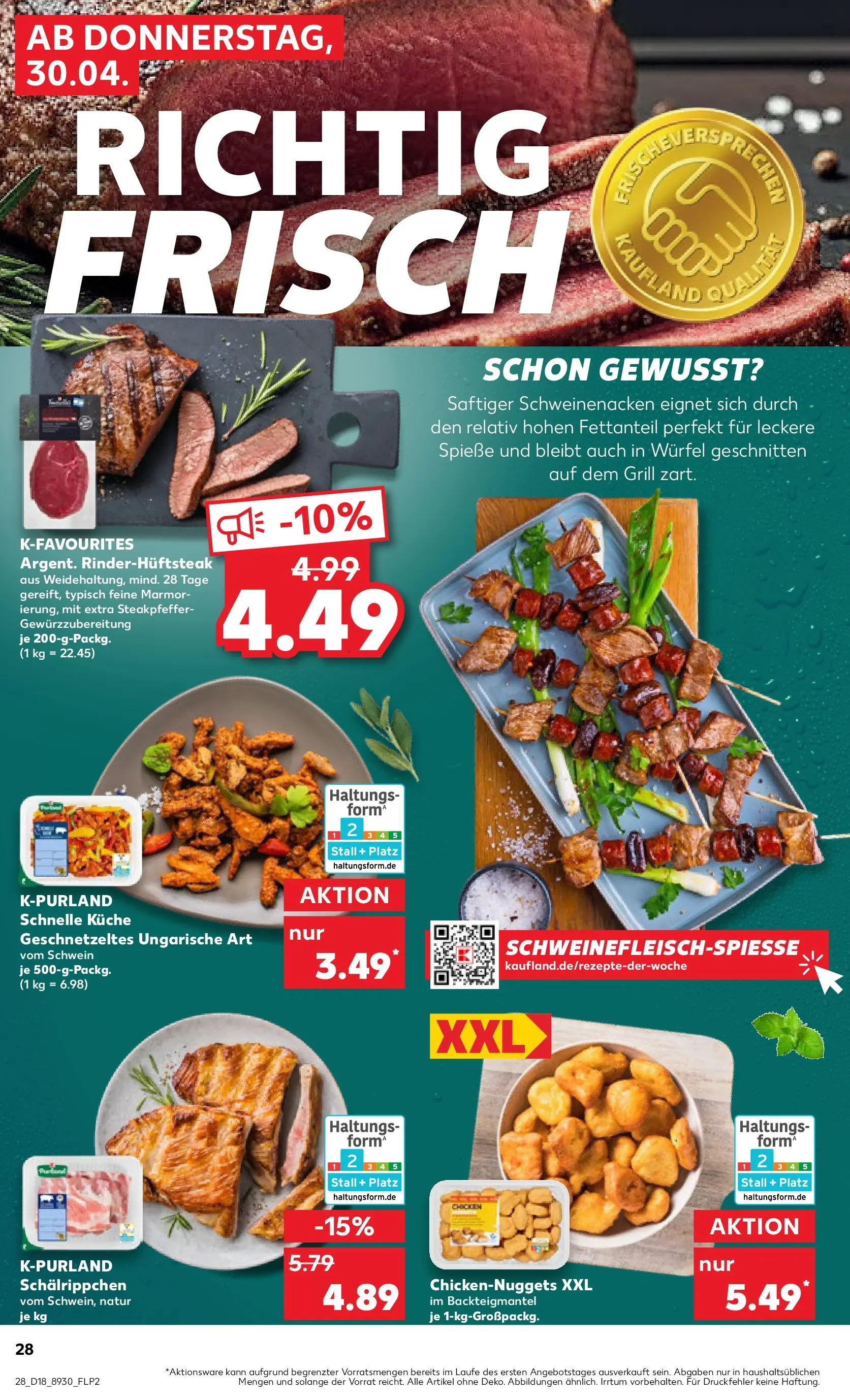 Prospekt Kaufland ab 30.04.2026 » Angebote Online zum Blättern | Seite: 28 | Produkte: Grill, Küche, Spieße, Steak