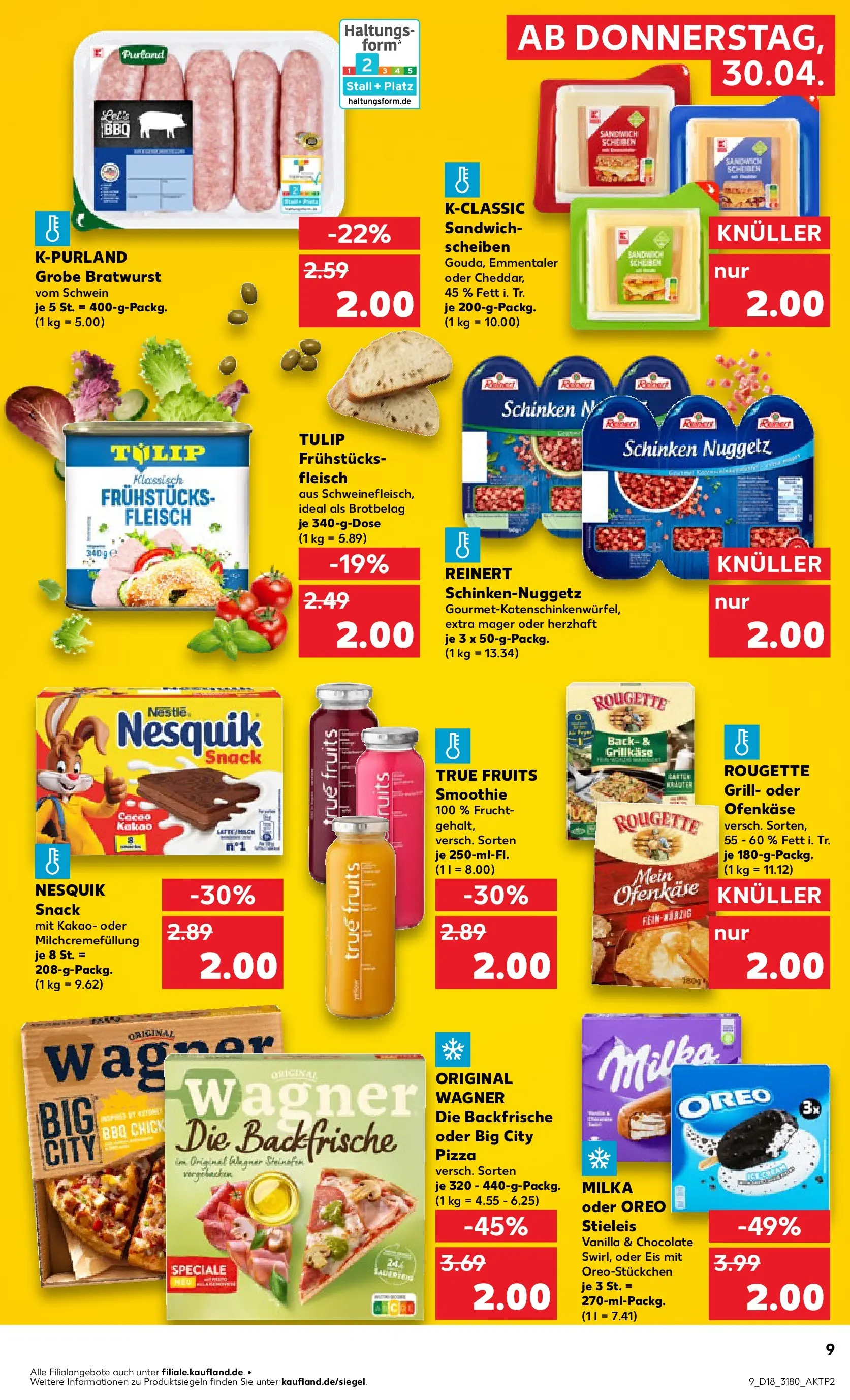 Prospekt Kaufland ab 30.04.2026 » Angebote Online zum Blättern | Seite: 9 | Produkte: Grill, Bratwurst, Rougette ofenkase, Fleisch