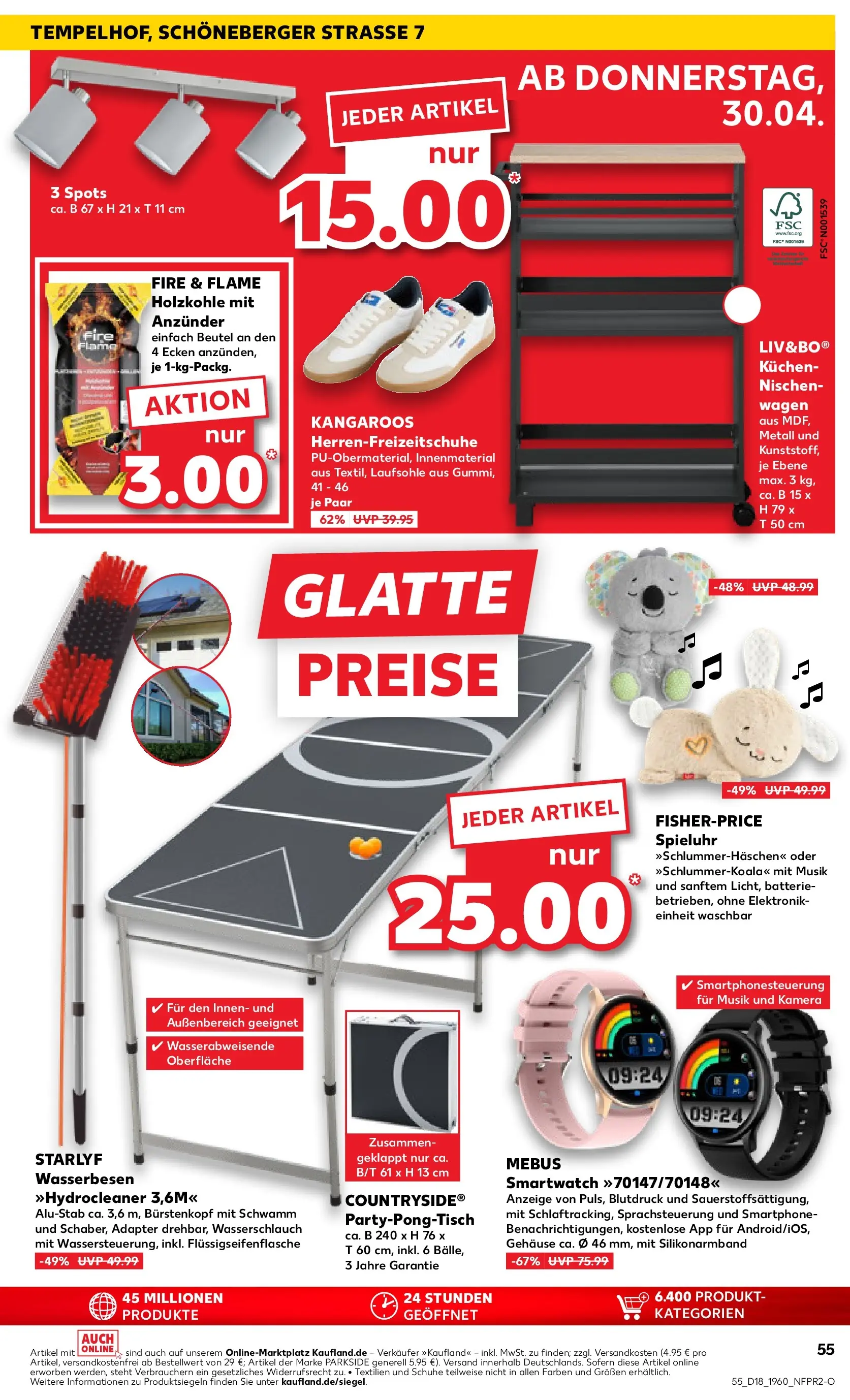 Prospekt Kaufland ab 30.04.2026 » Angebote Online zum Blättern | Seite: 55 | Produkte: Adapter, Smartwatch, Batterie, Smartphone