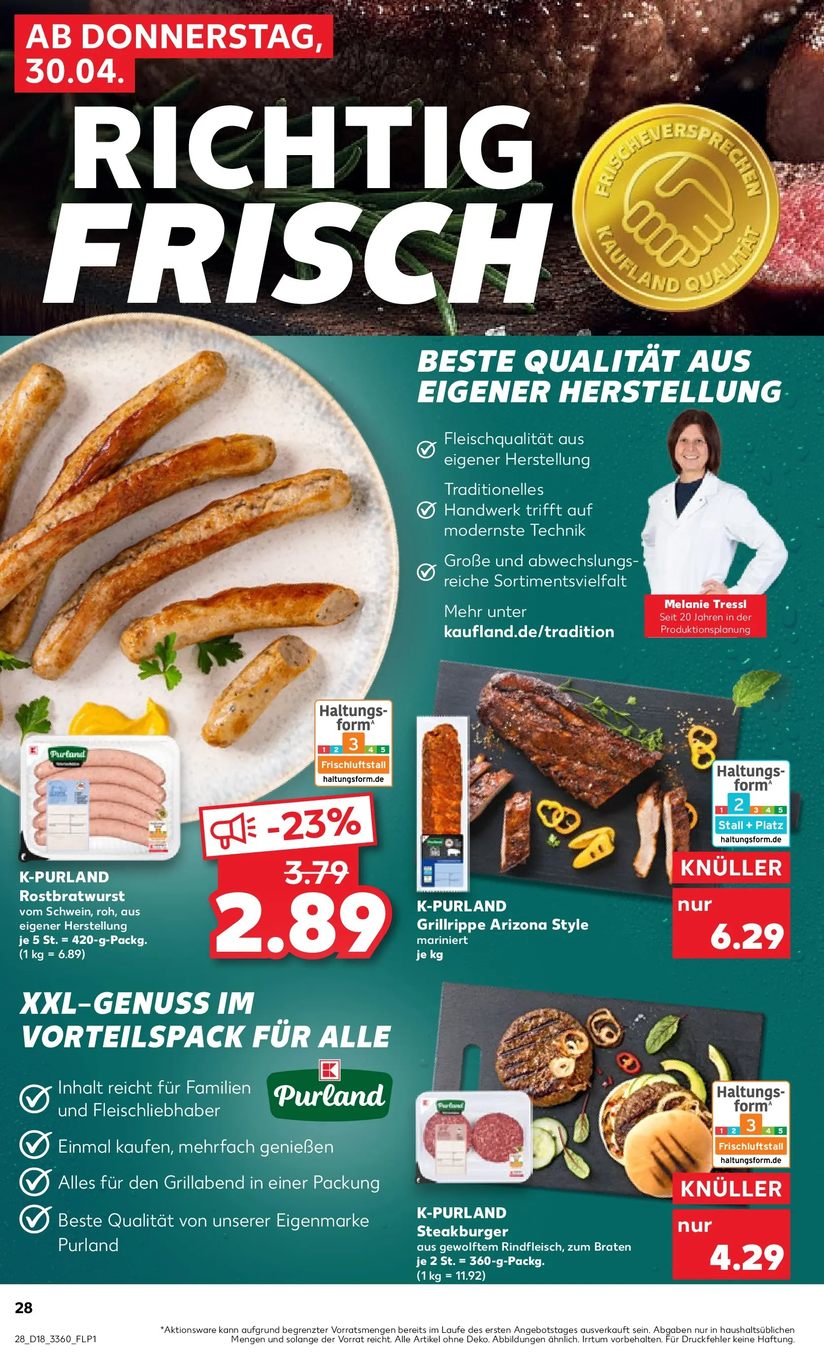 Prospekt Kaufland ab 30.04.2026 » Angebote Online zum Blättern | Seite: 28 | Produkte: Burger