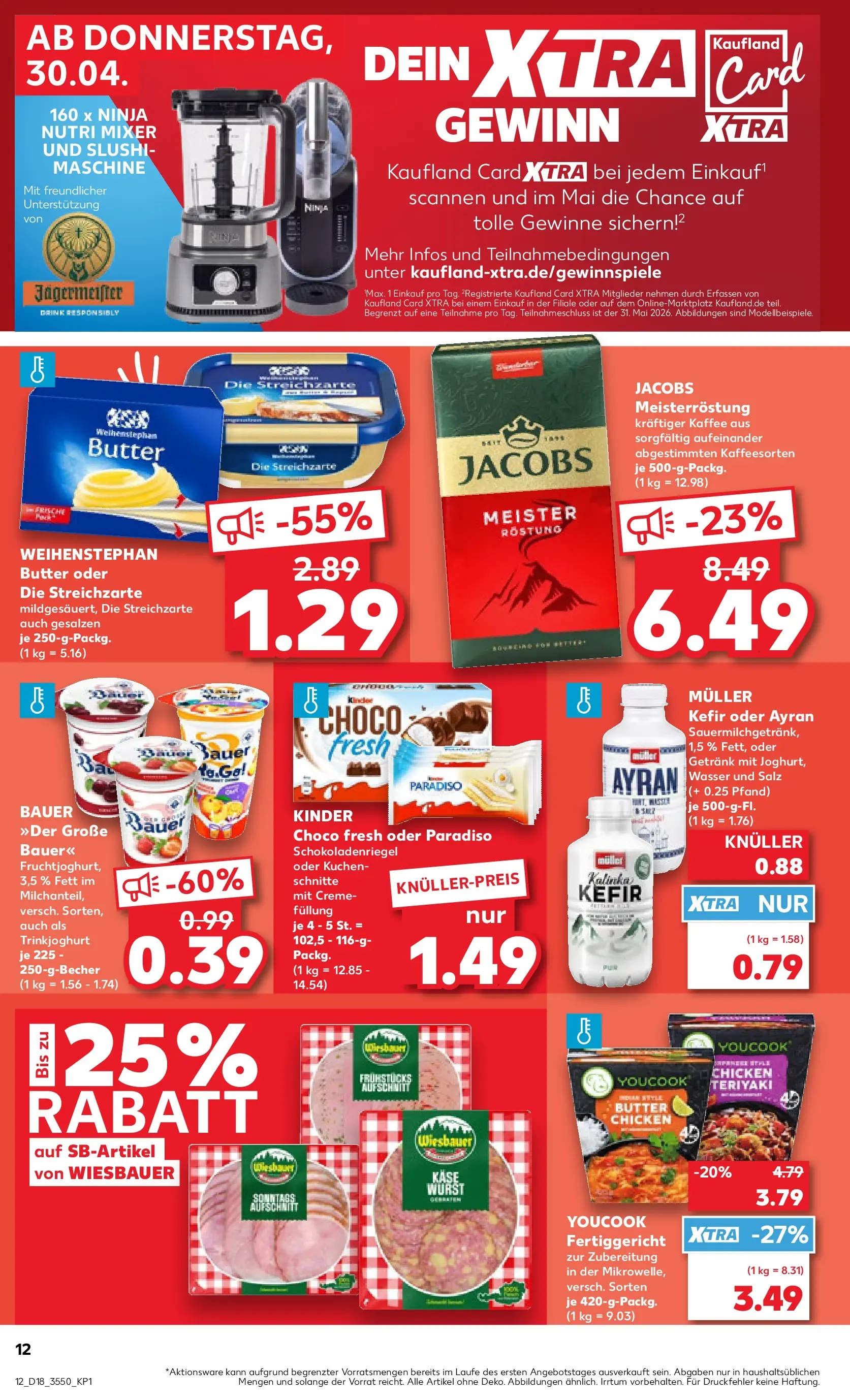Prospekt Kaufland ab 29.04.2026 » Angebote Online zum Blättern | Seite: 12 | Produkte: Kaffee, Weihenstephan butter, Creme, Jägermeister