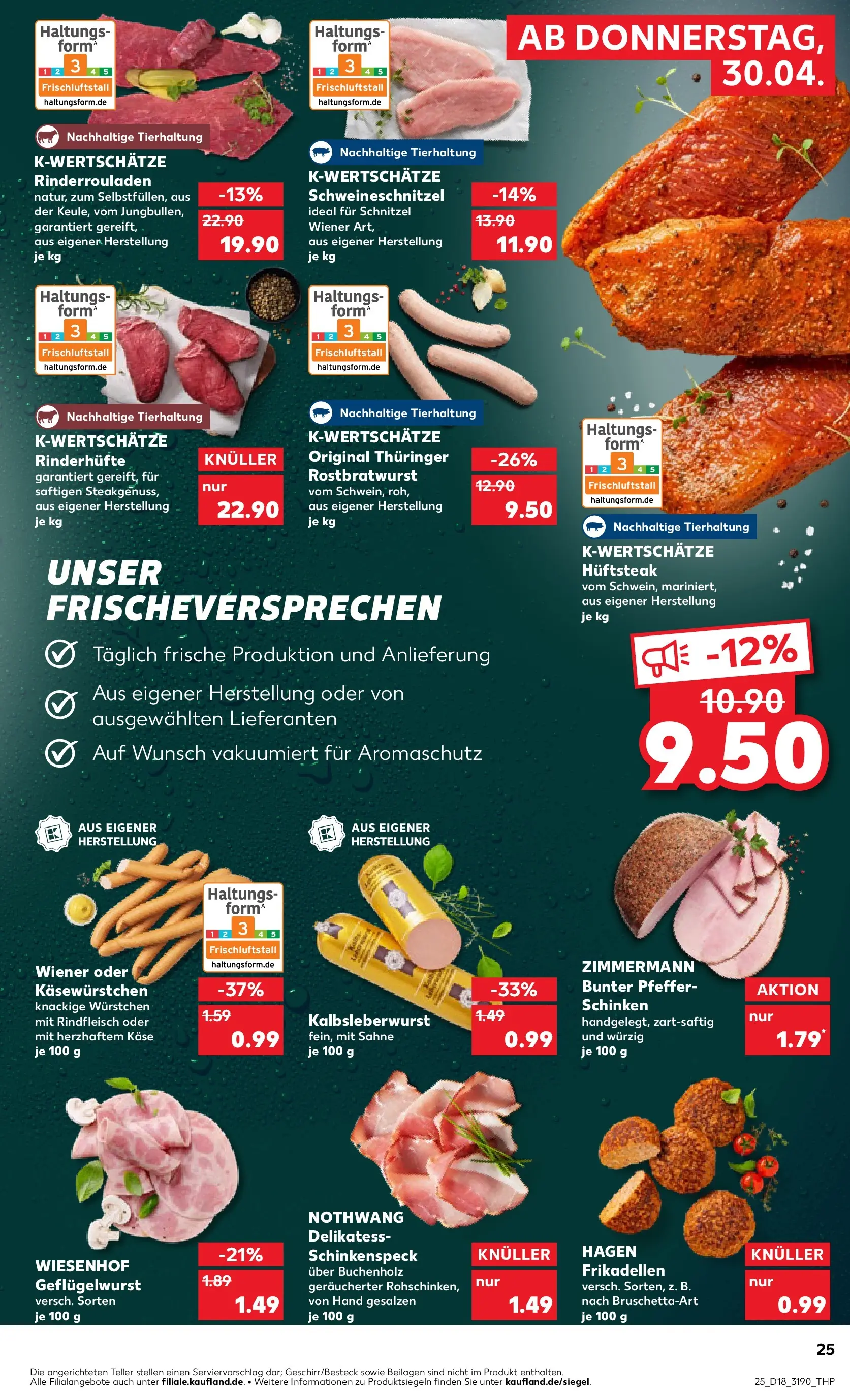 Prospekt Kaufland ab 30.04.2026 » Angebote Online zum Blättern | Seite: 25 | Produkte: Rinderrouladen, Pfeffer, Rindfleisch, Sahne