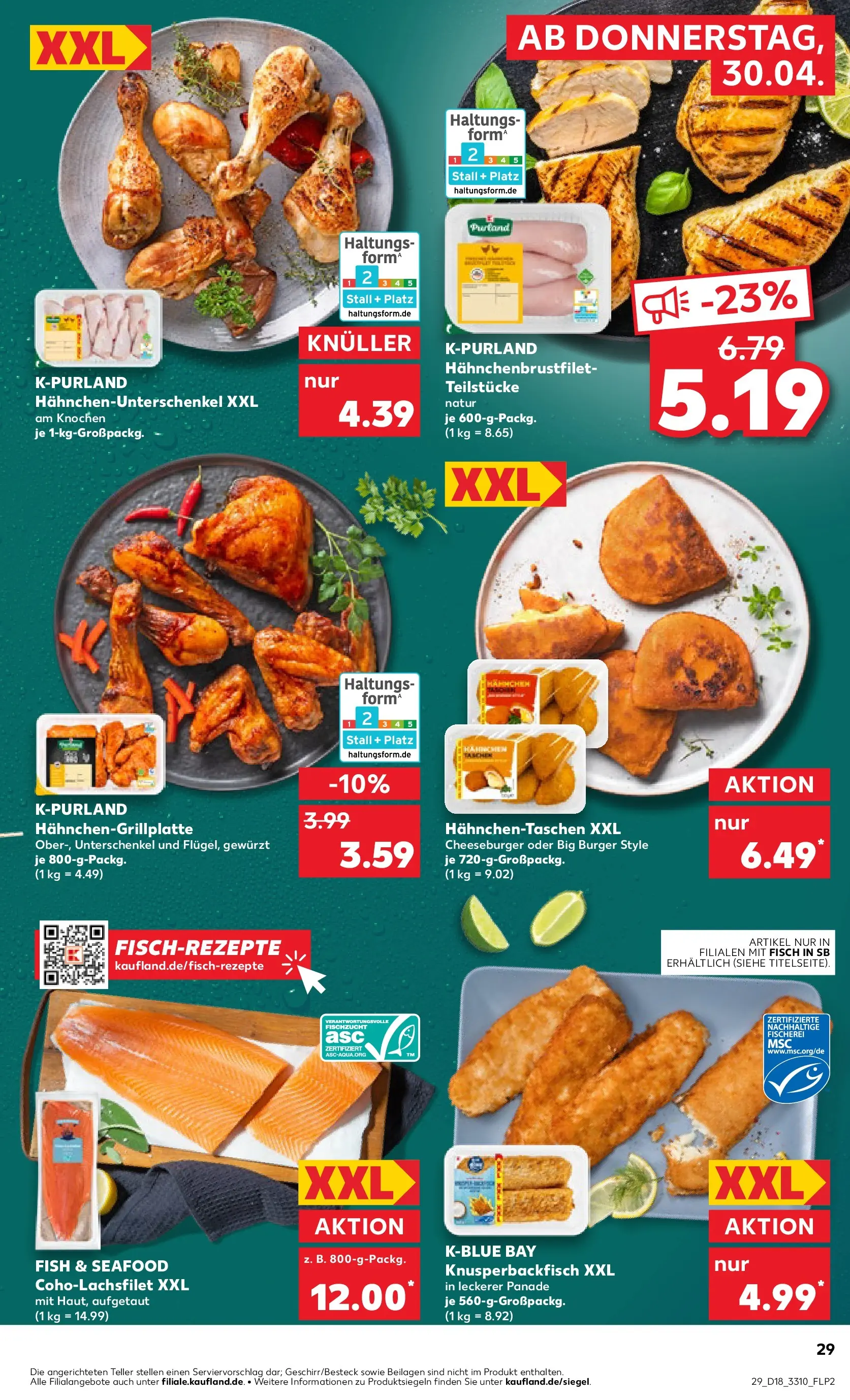 Prospekt Kaufland ab 30.04.2026 » Angebote Online zum Blättern | Seite: 29 | Produkte: Burger, Fisch