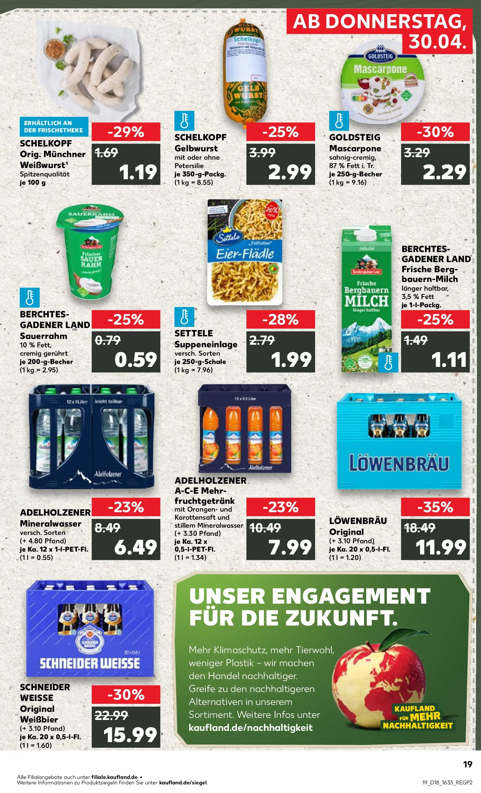 Prospekt Kaufland ab 30.04.2026 » Angebote Online zum Blättern | Seite: 19 | Produkte: Milch, Orangen, Petersilie, Sauerrahm