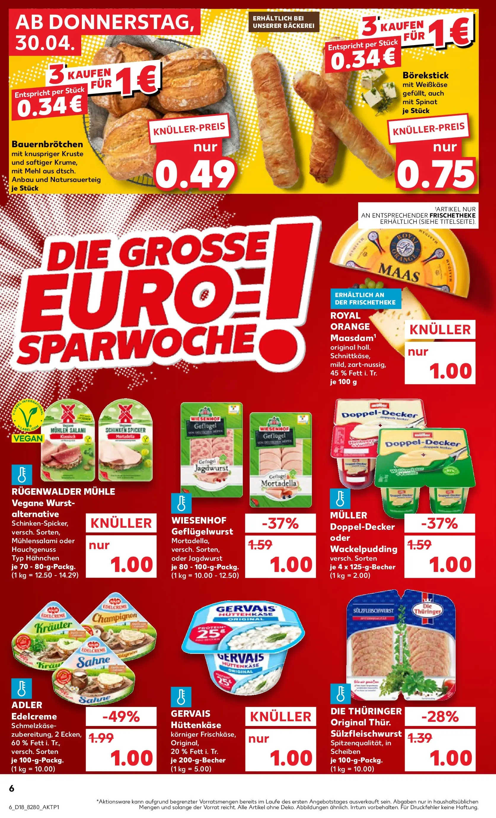 Prospekt Kaufland ab 29.04.2026 » Angebote Online zum Blättern | Seite: 6 | Produkte: Mühle, Salami, Schinken, Sahne