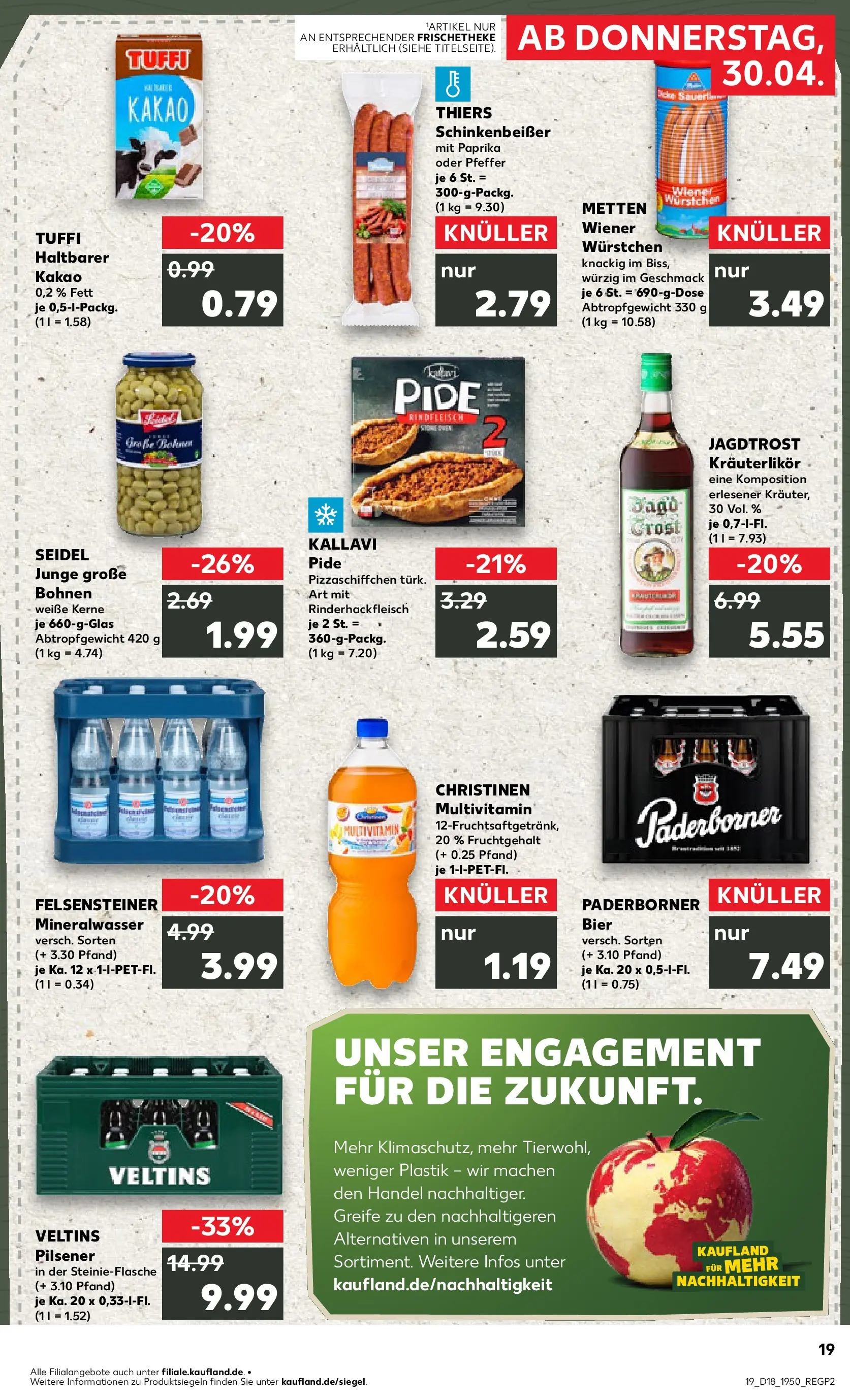 Prospekt Kaufland ab 30.04.2026 » Angebote Online zum Blättern | Seite: 19 | Produkte: Bier, Paprika, Pfeffer, Rindfleisch