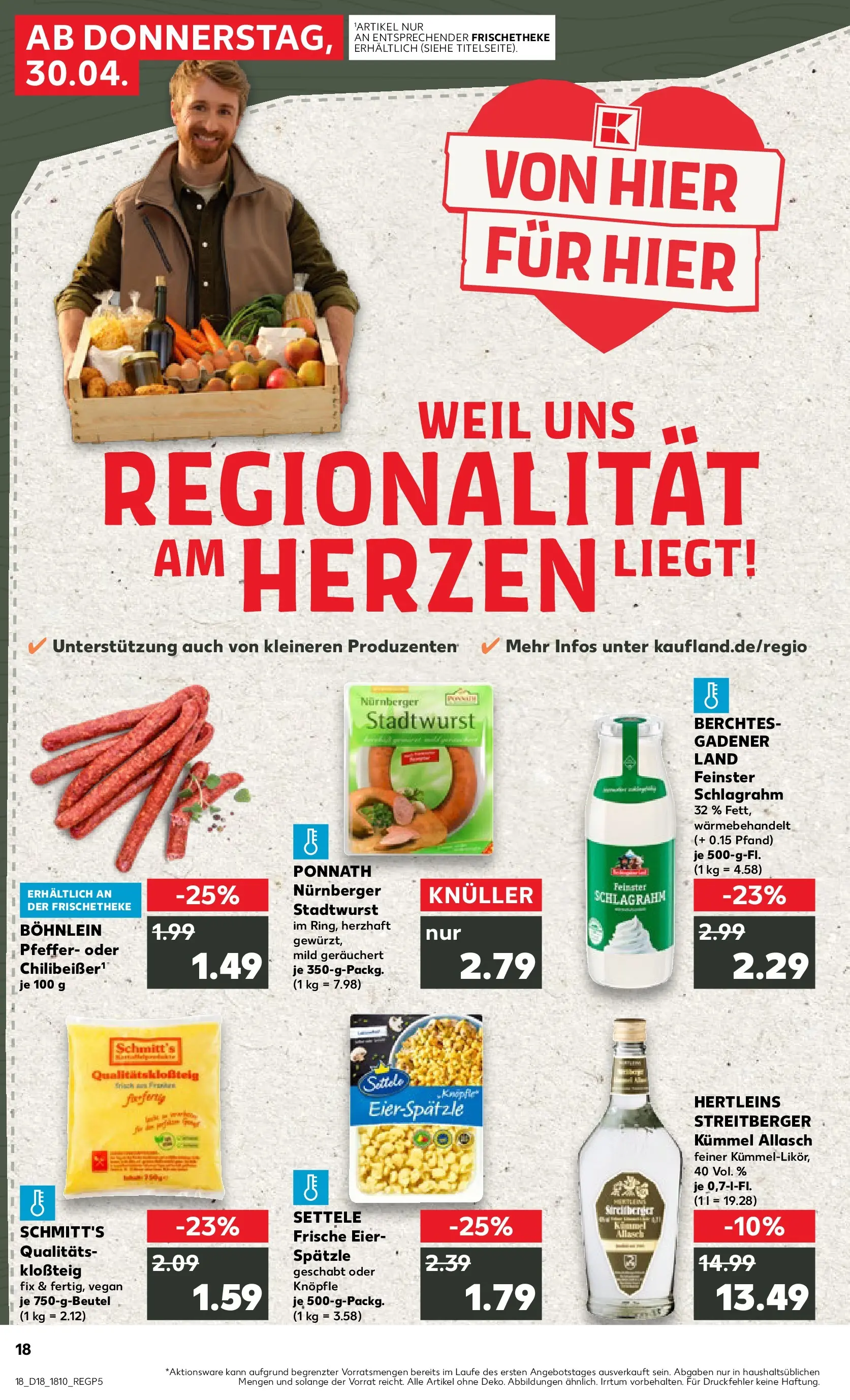 Prospekt Kaufland ab 30.04.2026 » Angebote Online zum Blättern | Seite: 18 | Produkte: Eier, Pfeffer, Pasta