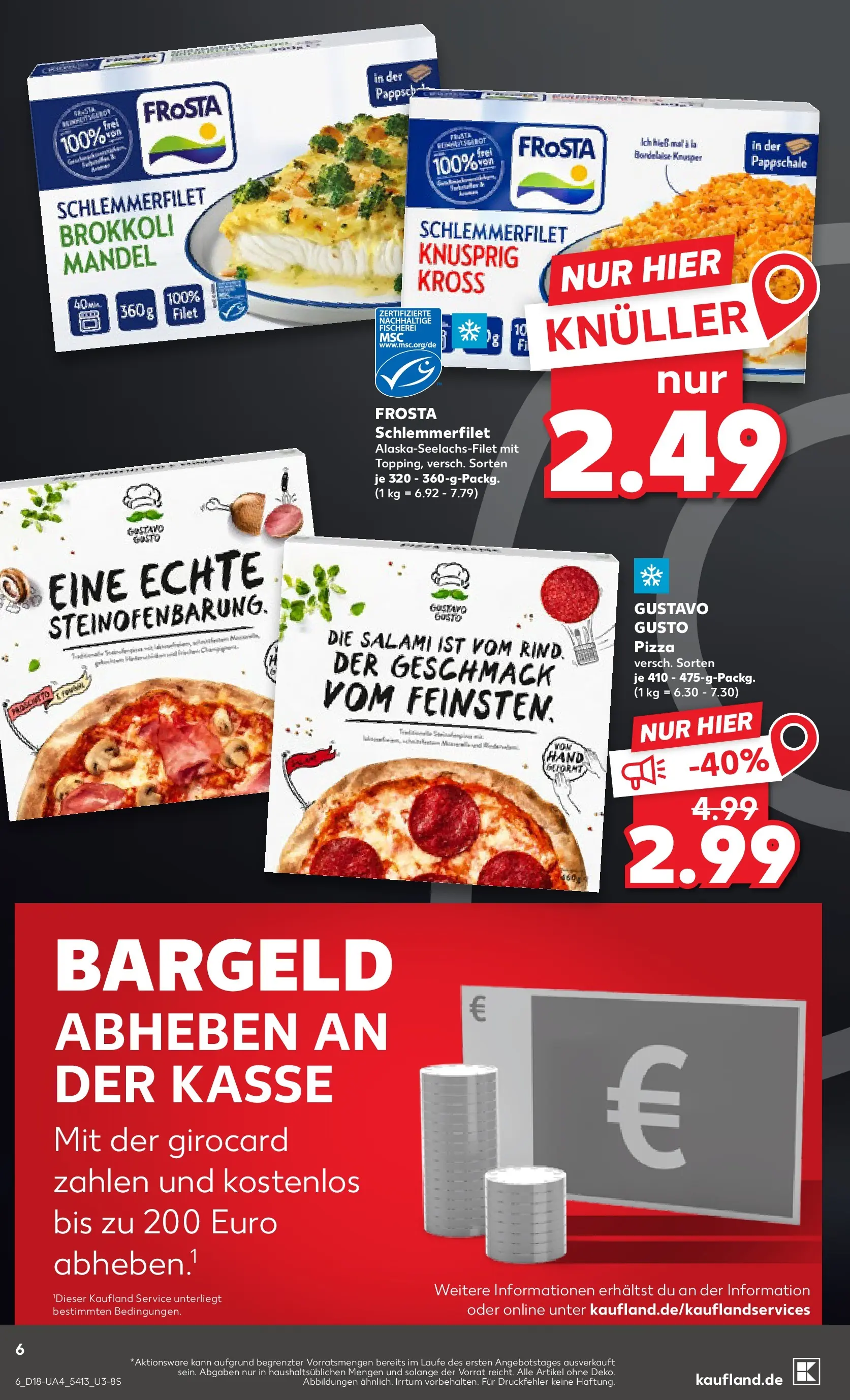 Prospekt Kaufland ab 30.04.2026 » Angebote Online zum Blättern | Seite: 6 | Produkte: Gustavo gusto, Mozzarella, Mandeln, Pizza