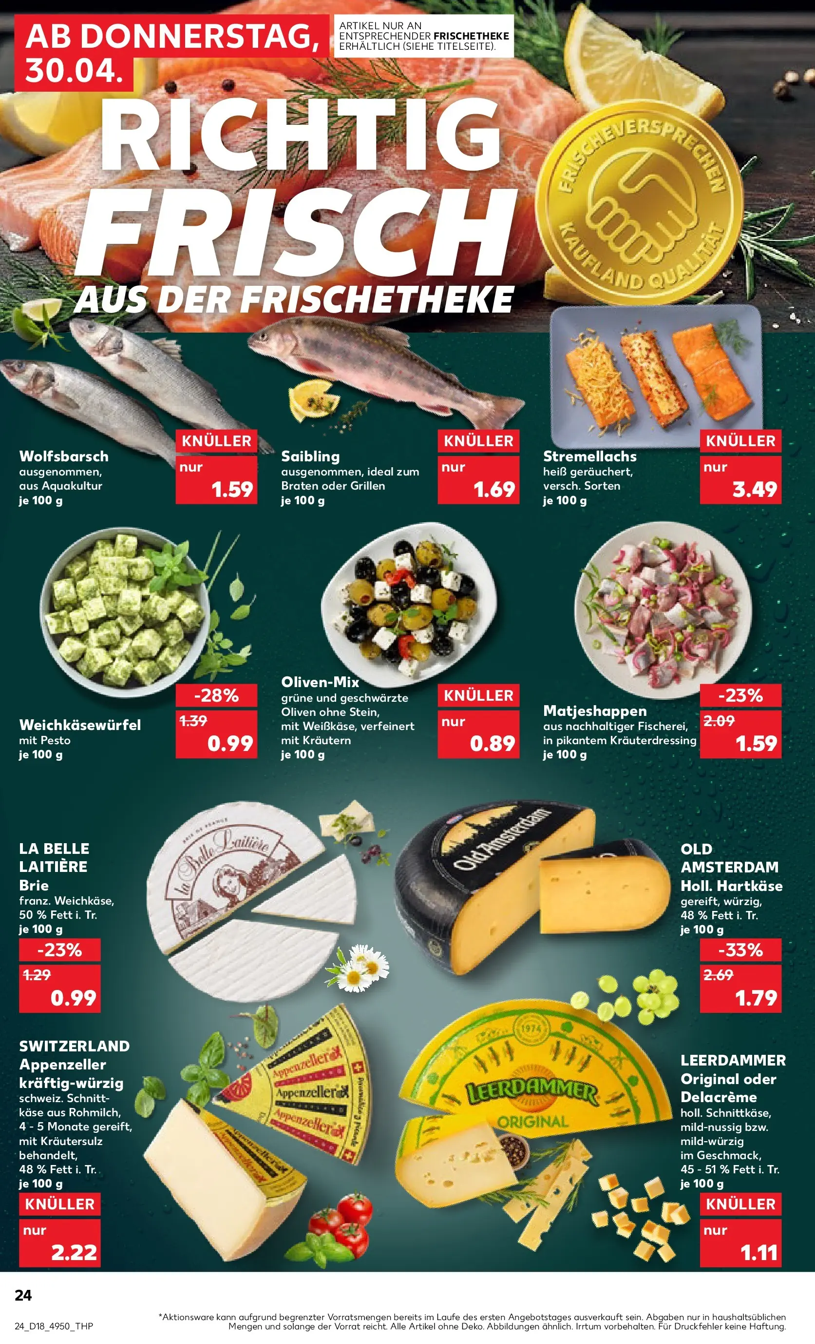Prospekt Kaufland ab 30.04.2026 » Angebote Online zum Blättern | Seite: 24 | Produkte: Käse, Leerdammer