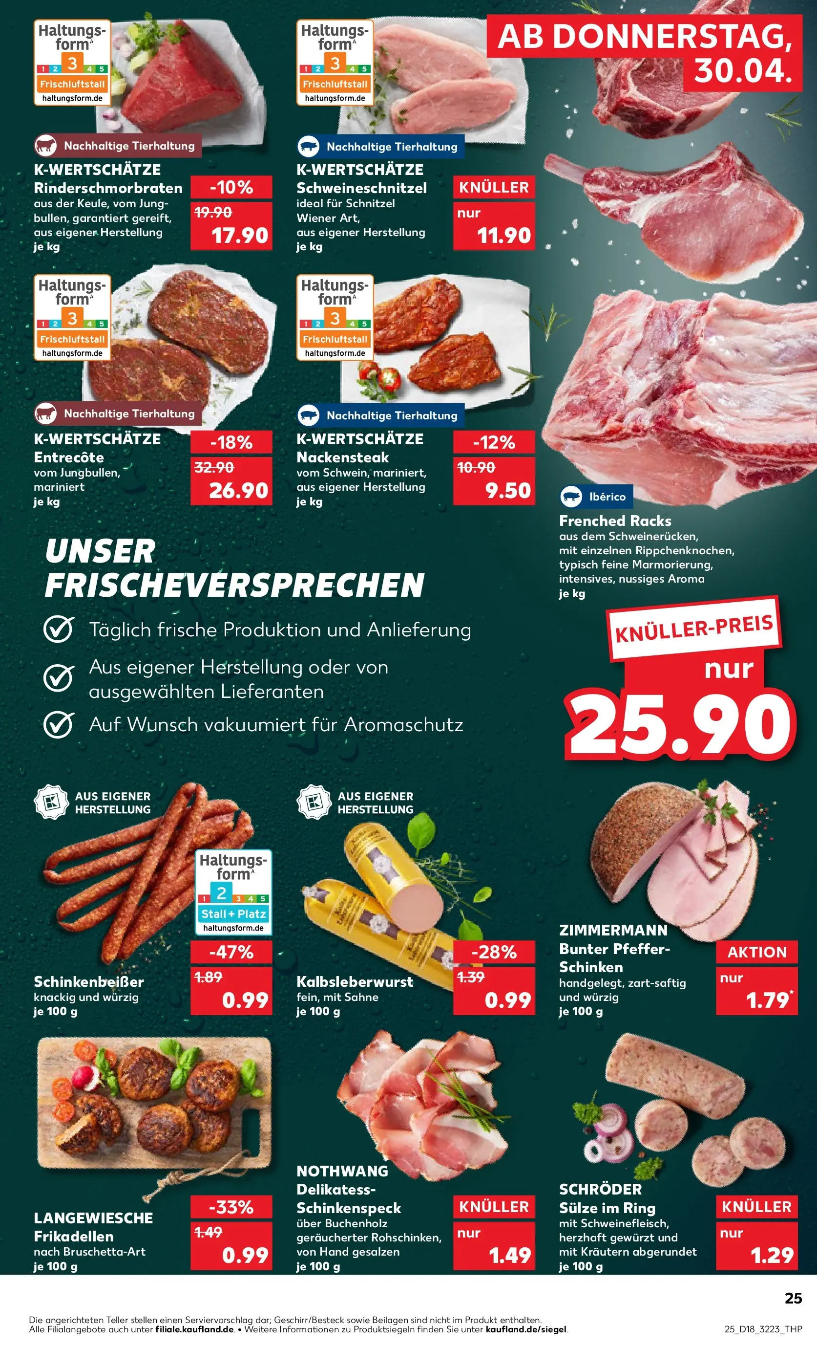 Prospekt Kaufland ab 30.04.2026 » Angebote Online zum Blättern | Seite: 25 | Produkte: Entrecote, Pfeffer, Schinken, Sahne
