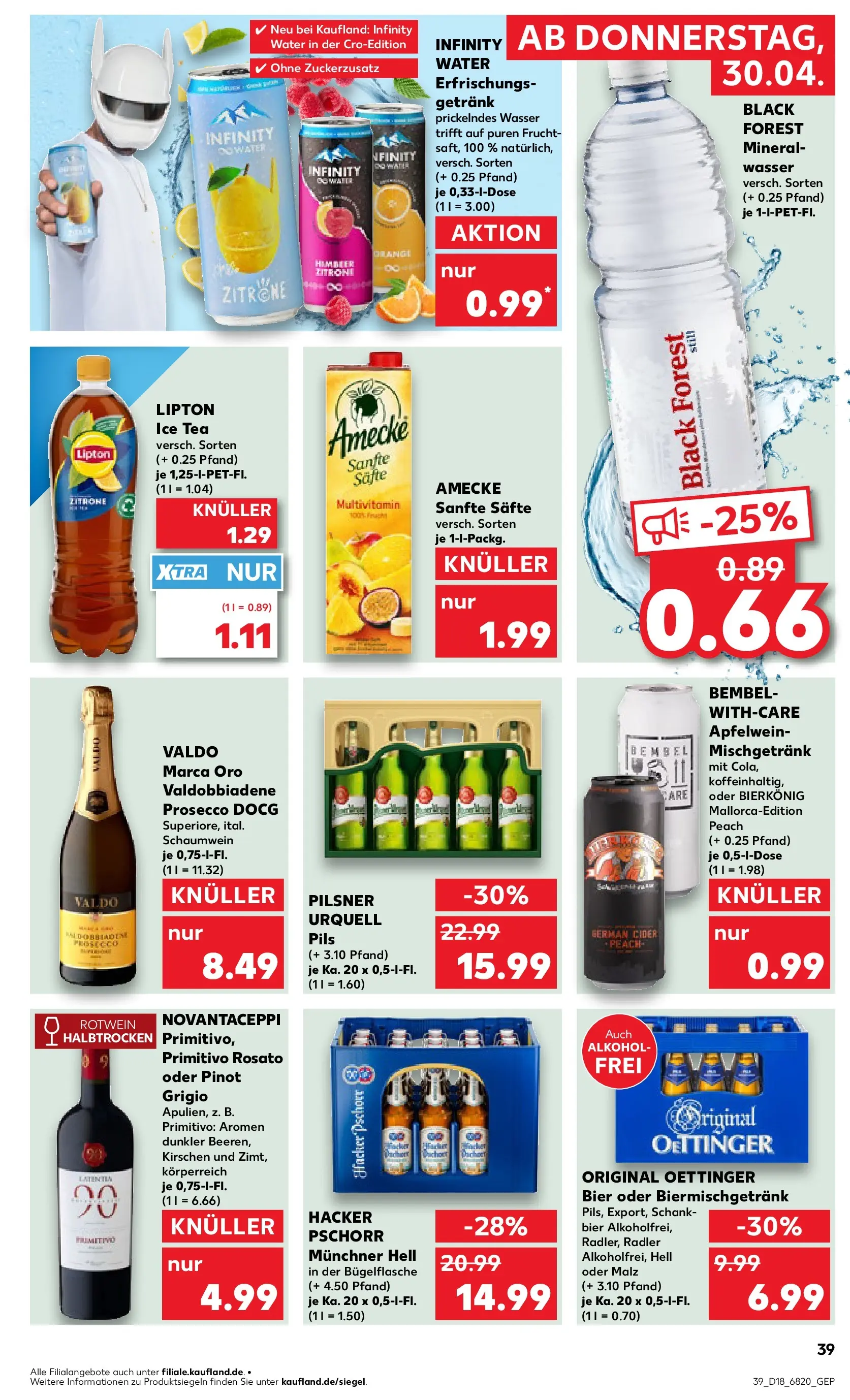 Prospekt Kaufland ab 30.04.2026 » Angebote Online zum Blättern | Seite: 39 | Produkte: Rotwein, Apple, Kirschen, Pilsner urquell