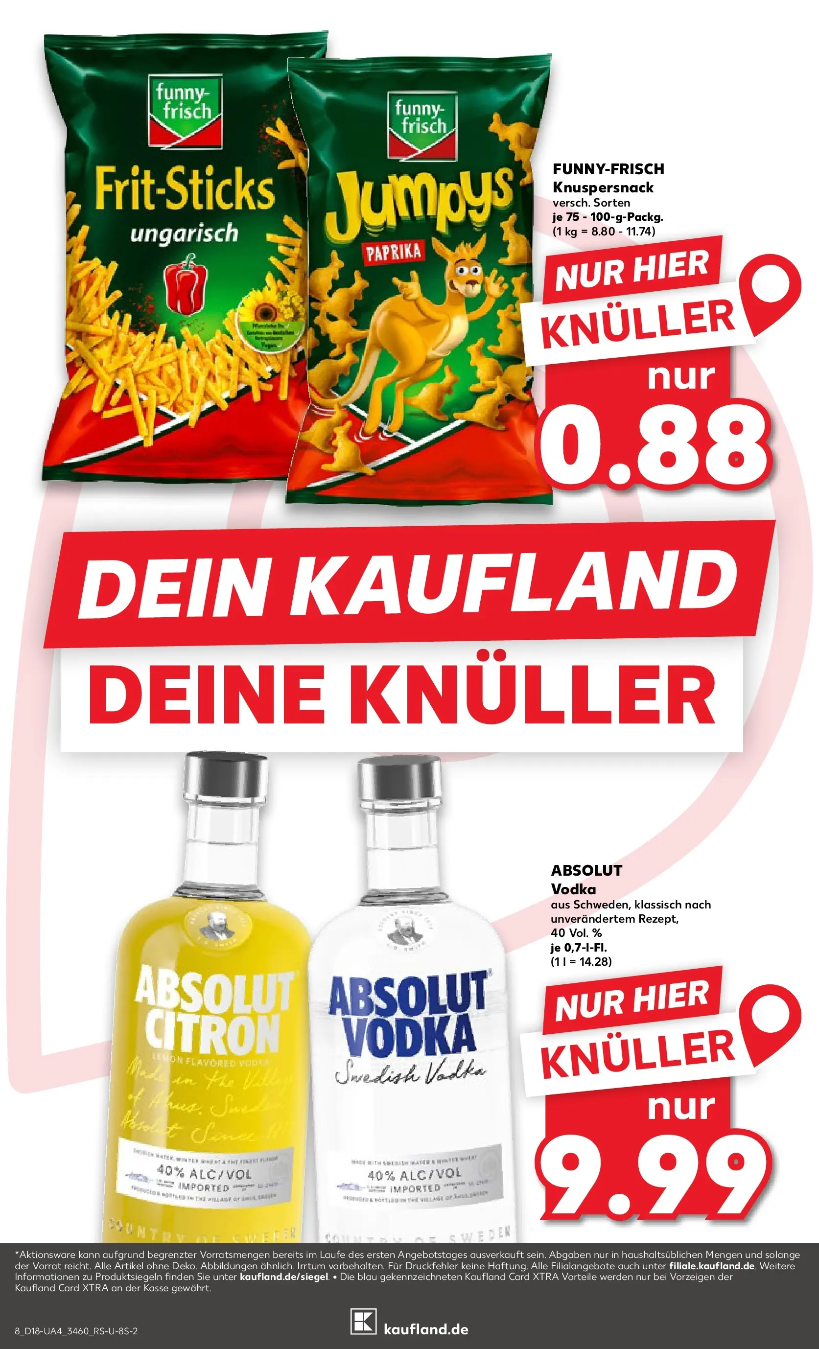Prospekt Kaufland ab 30.04.2026 » Angebote Online zum Blättern | Seite: 8 | Produkte: Funny frisch, Paprika, Vodka