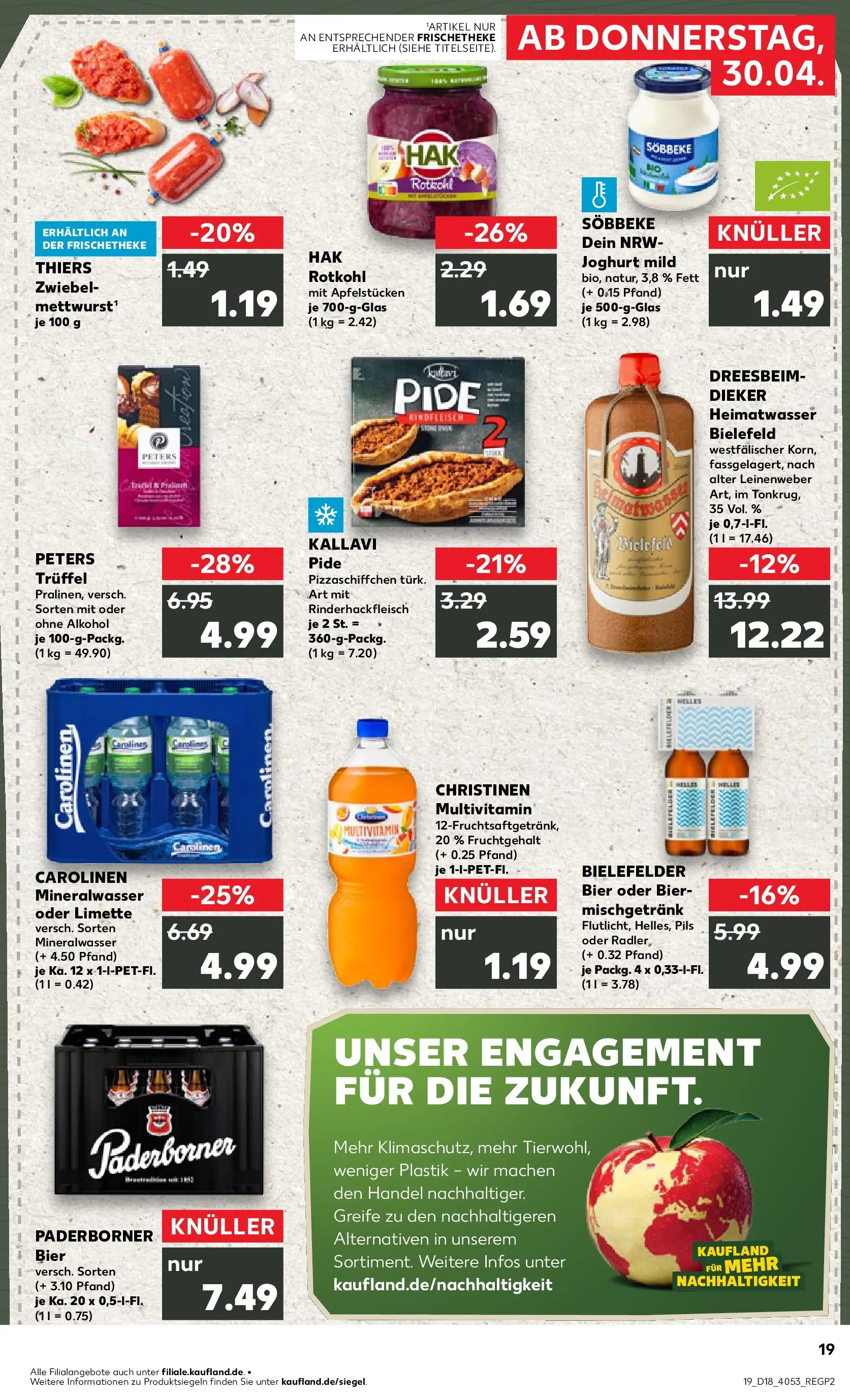 Prospekt Kaufland ab 29.04.2026 » Angebote Online zum Blättern | Seite: 19 | Produkte: Joghurt, Pils, Radler, Limette