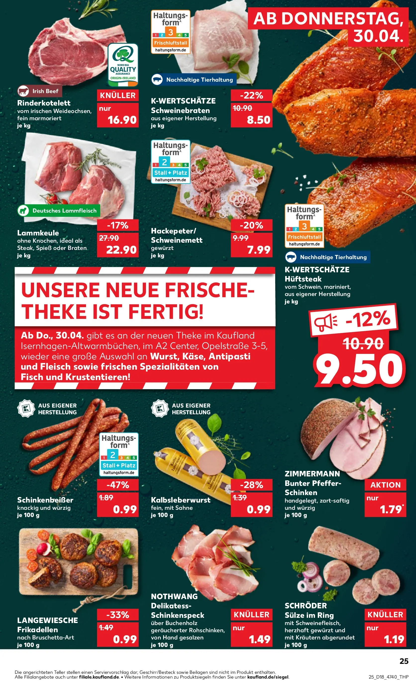 Prospekt Kaufland ab 30.04.2026 » Angebote Online zum Blättern | Seite: 25 | Produkte: Lammkeule, Schinken, Steak, Fleisch