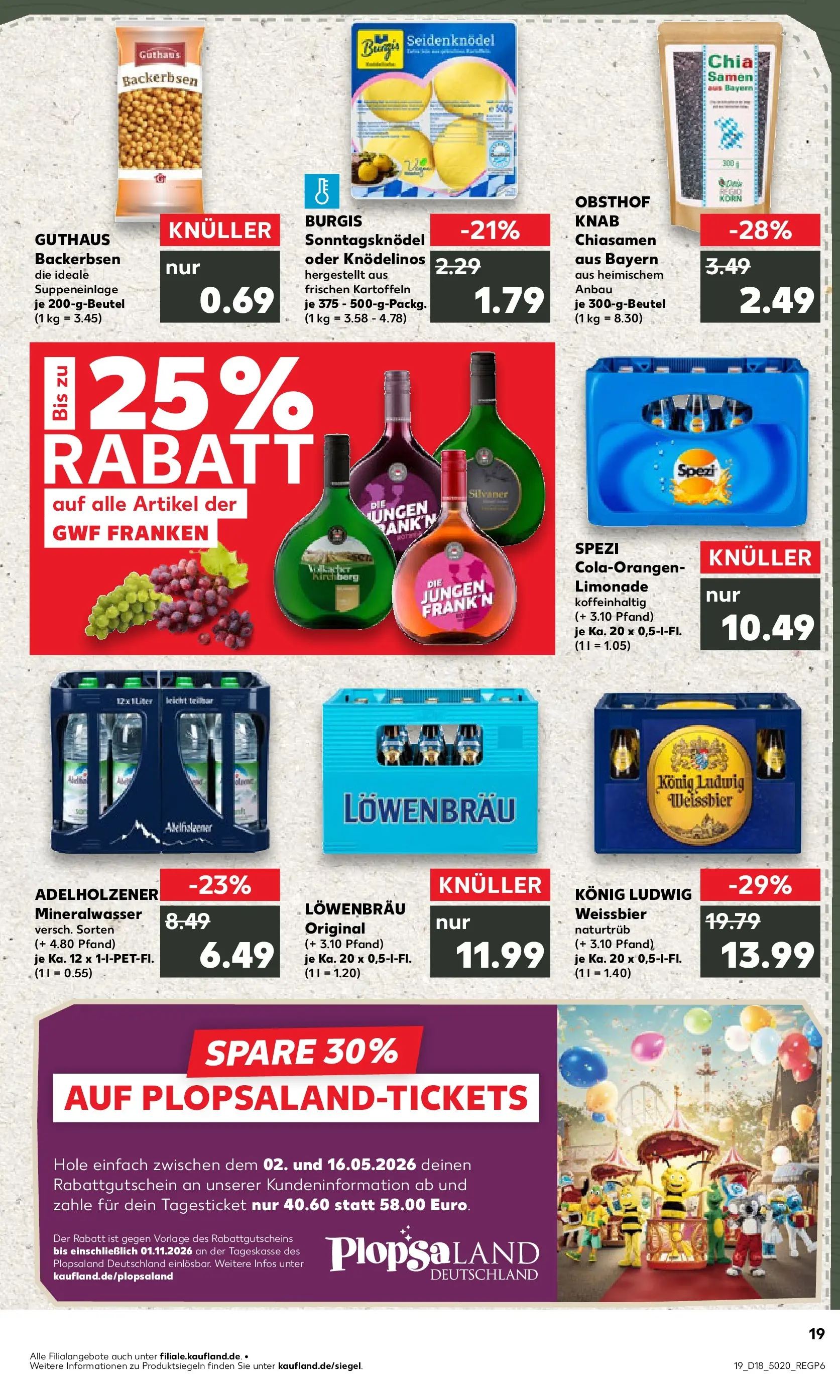 Prospekt Kaufland ab 30.04.2026 » Angebote Online zum Blättern | Seite: 19 | Produkte: Weißbier, Limonade, Mineralwasser, Kartoffeln