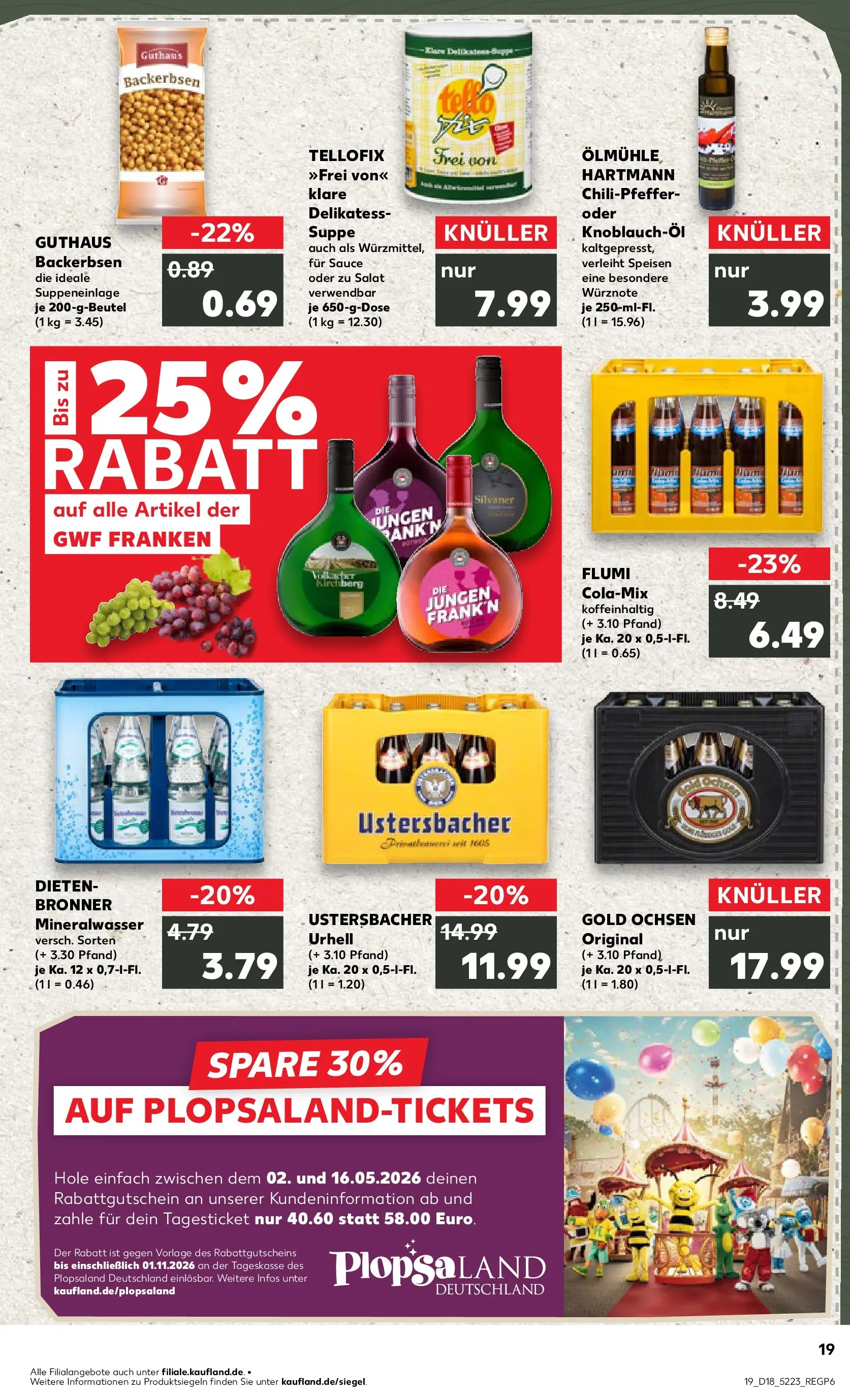 Prospekt Kaufland ab 30.04.2026 » Angebote Online zum Blättern | Seite: 19 | Produkte: Cola, Mineralwasser, Salat
