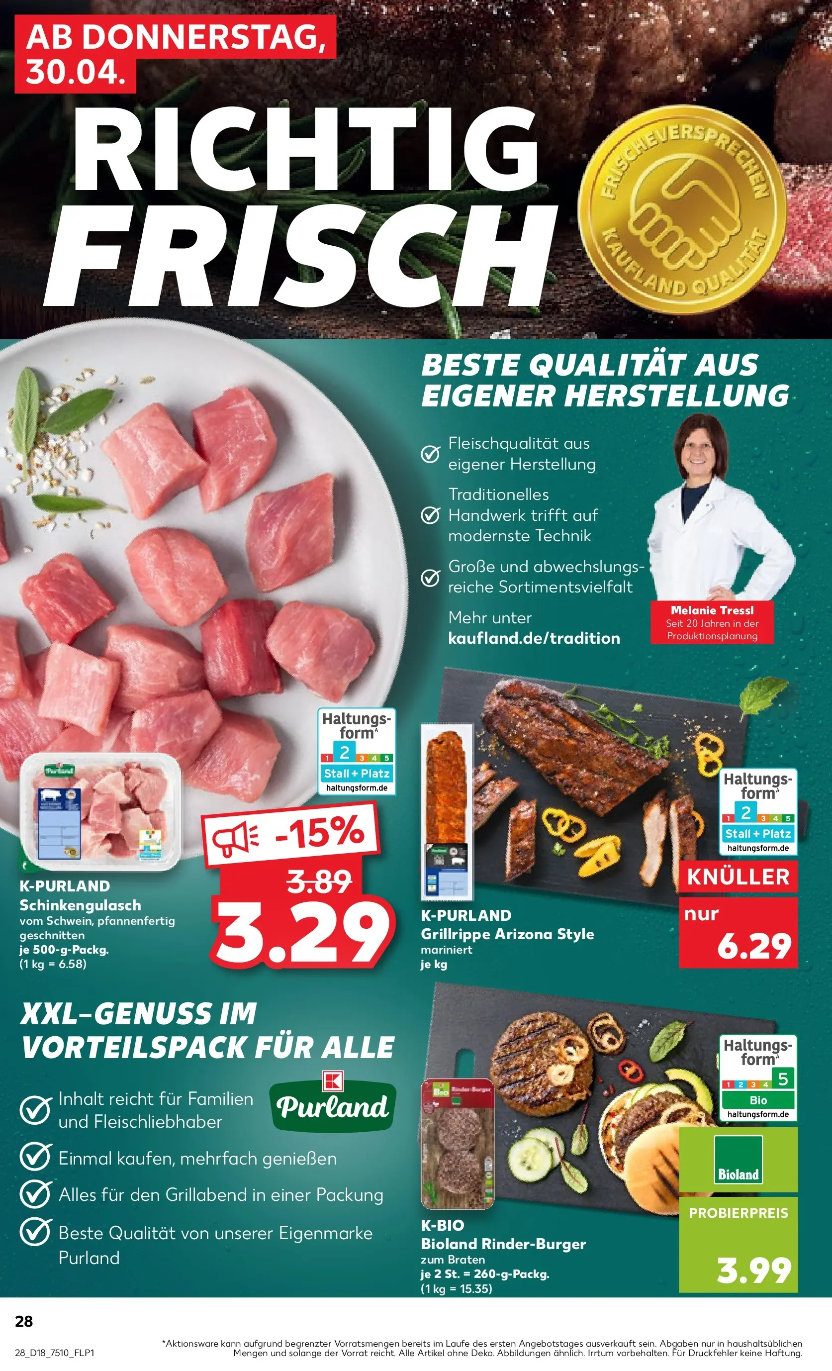 Prospekt Kaufland ab 30.04.2026 » Angebote Online zum Blättern | Seite: 28 | Produkte: Burger