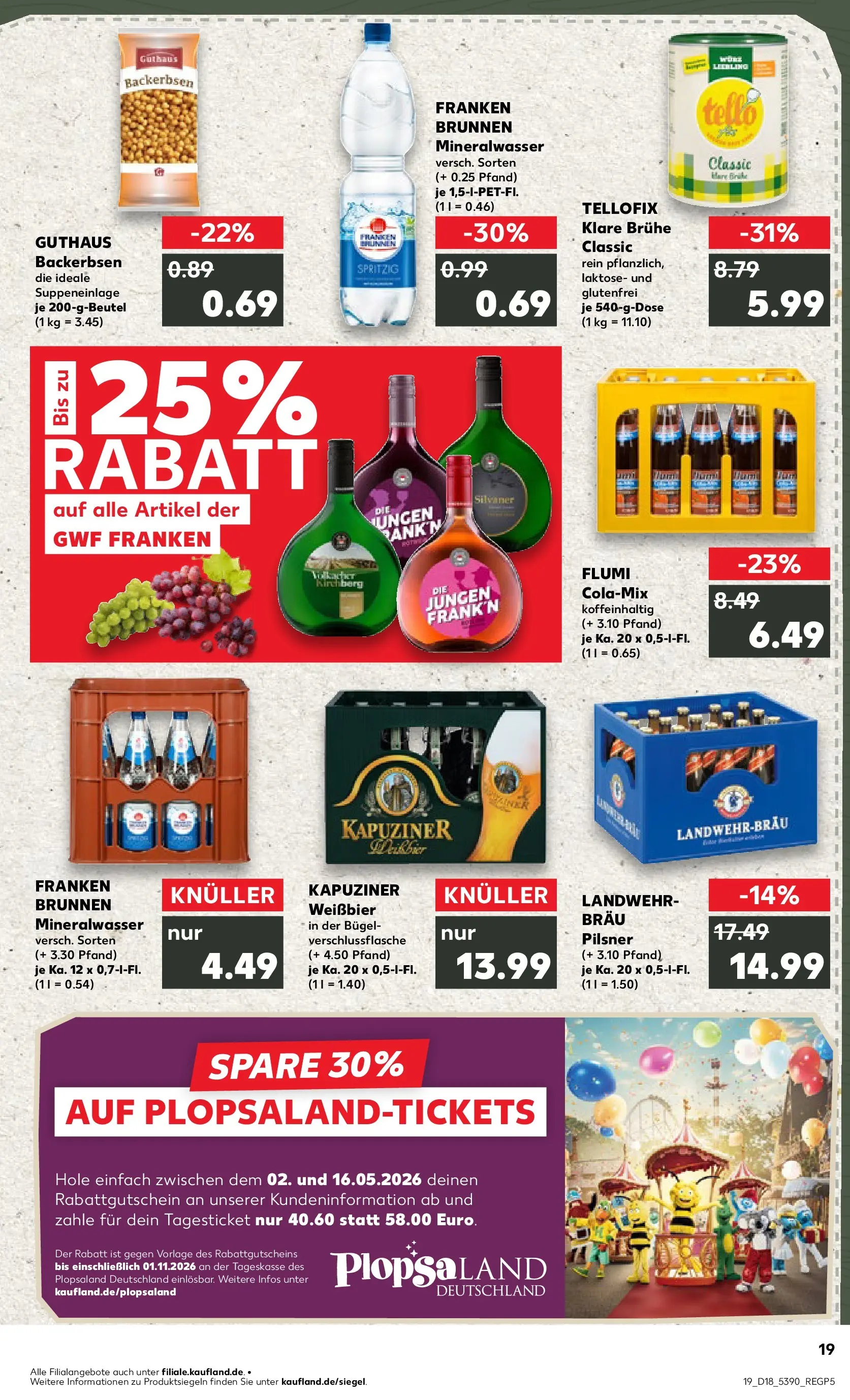 Prospekt Kaufland ab 30.04.2026 » Angebote Online zum Blättern | Seite: 19 | Produkte: Weißbier, Mineralwasser