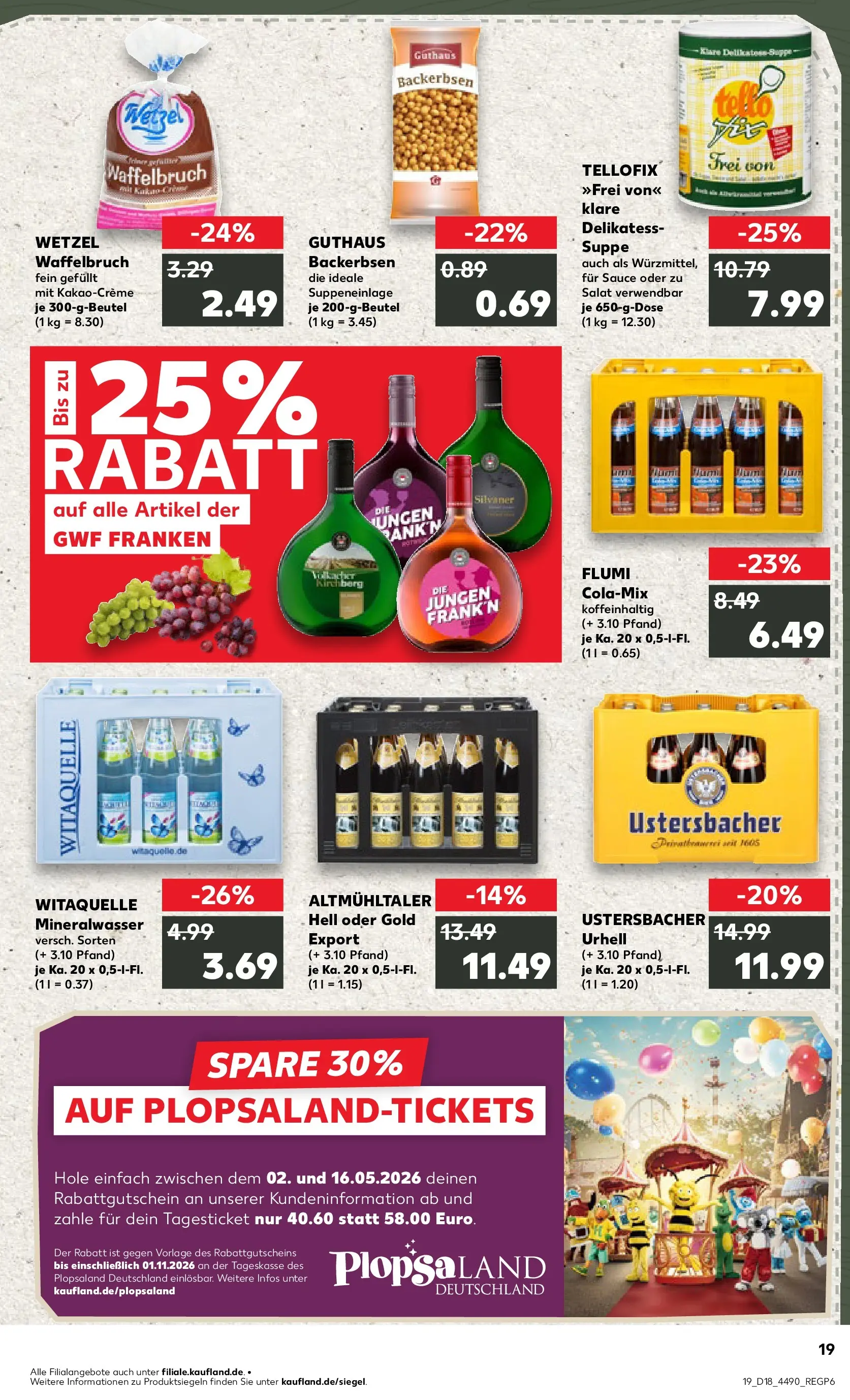 Prospekt Kaufland ab 30.04.2026 » Angebote Online zum Blättern | Seite: 19 | Produkte: Cola, Mineralwasser, Salat