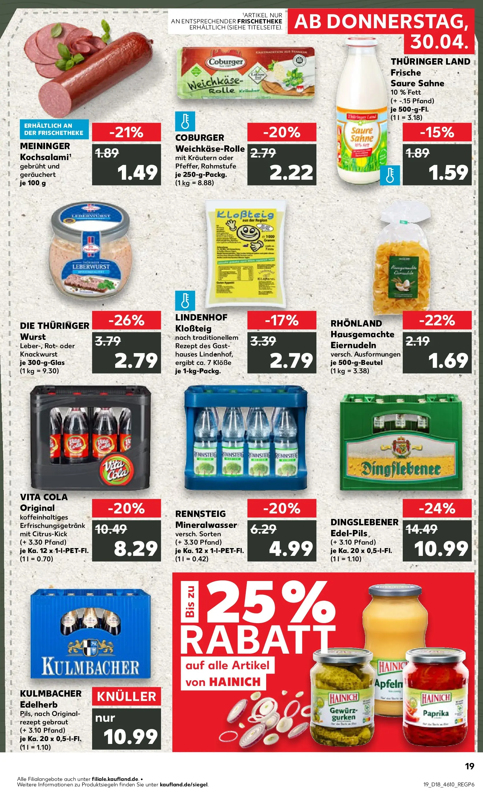 Prospekt Kaufland ab 30.04.2026 » Angebote Online zum Blättern | Seite: 19 | Produkte: Apple, Paprika, Wurst, Salami