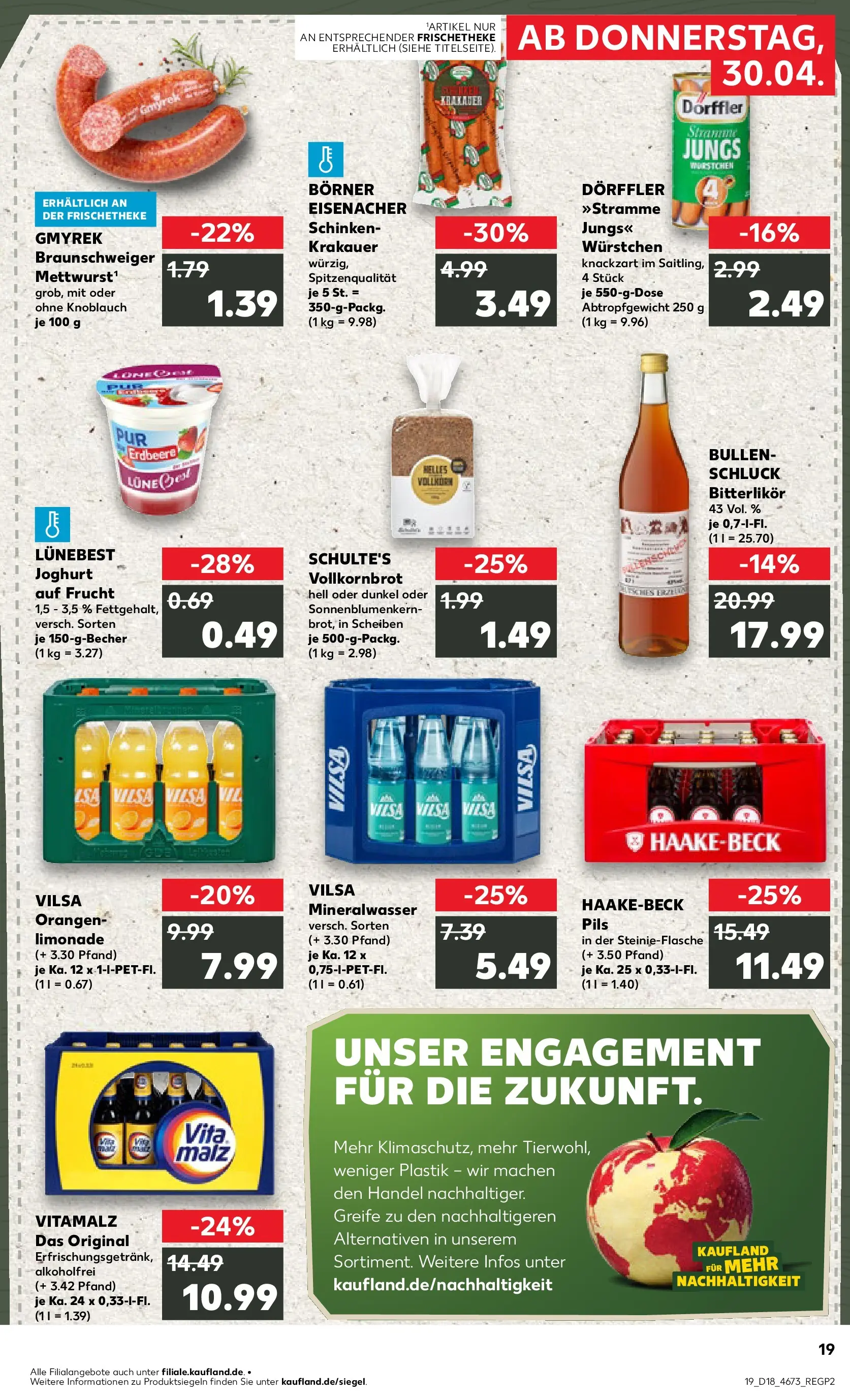 Prospekt Kaufland ab 30.04.2026 » Angebote Online zum Blättern | Seite: 19 | Produkte: Orangen, Limonade, Mineralwasser, Knoblauch