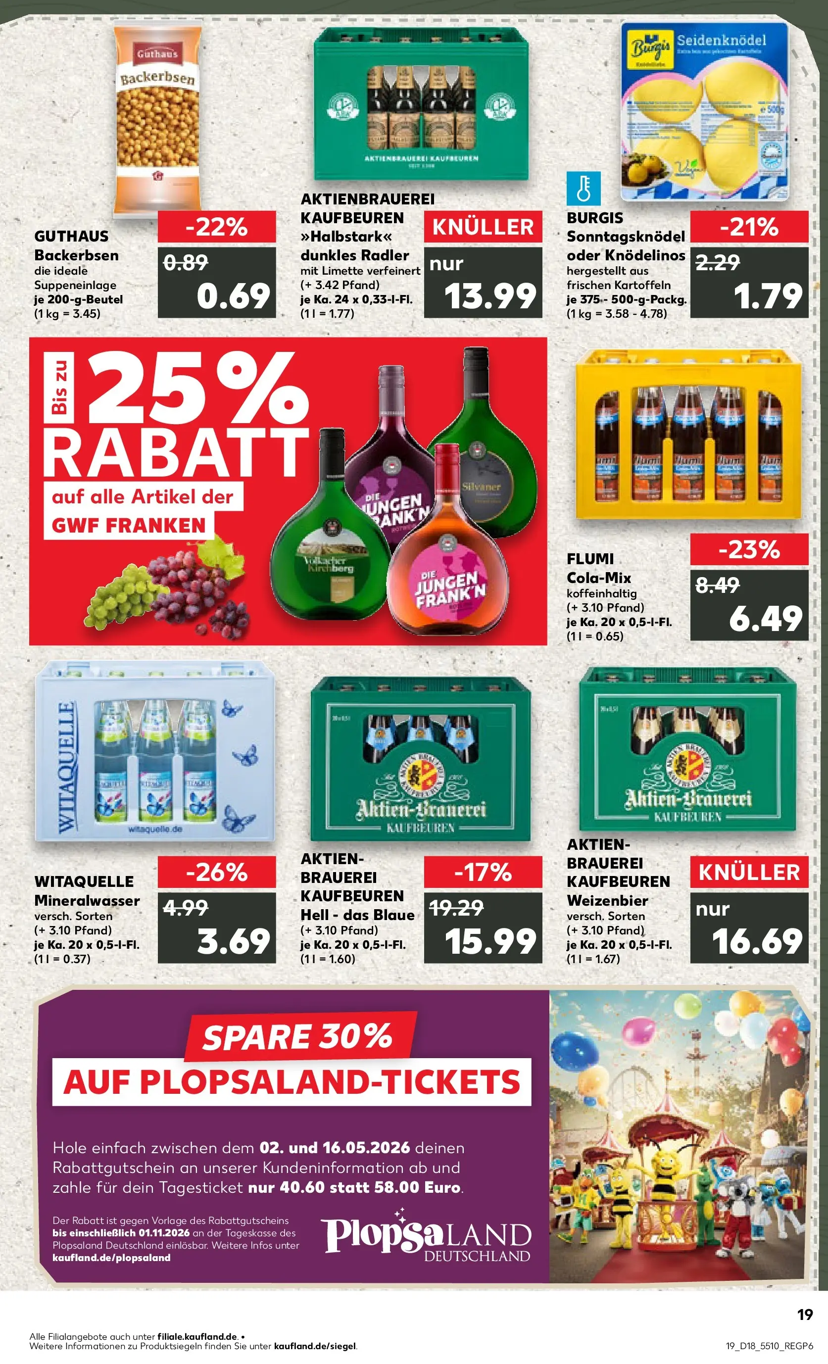 Prospekt Kaufland ab 30.04.2026 » Angebote Online zum Blättern | Seite: 19 | Produkte: Mineralwasser, Radler, Kartoffeln, Limette