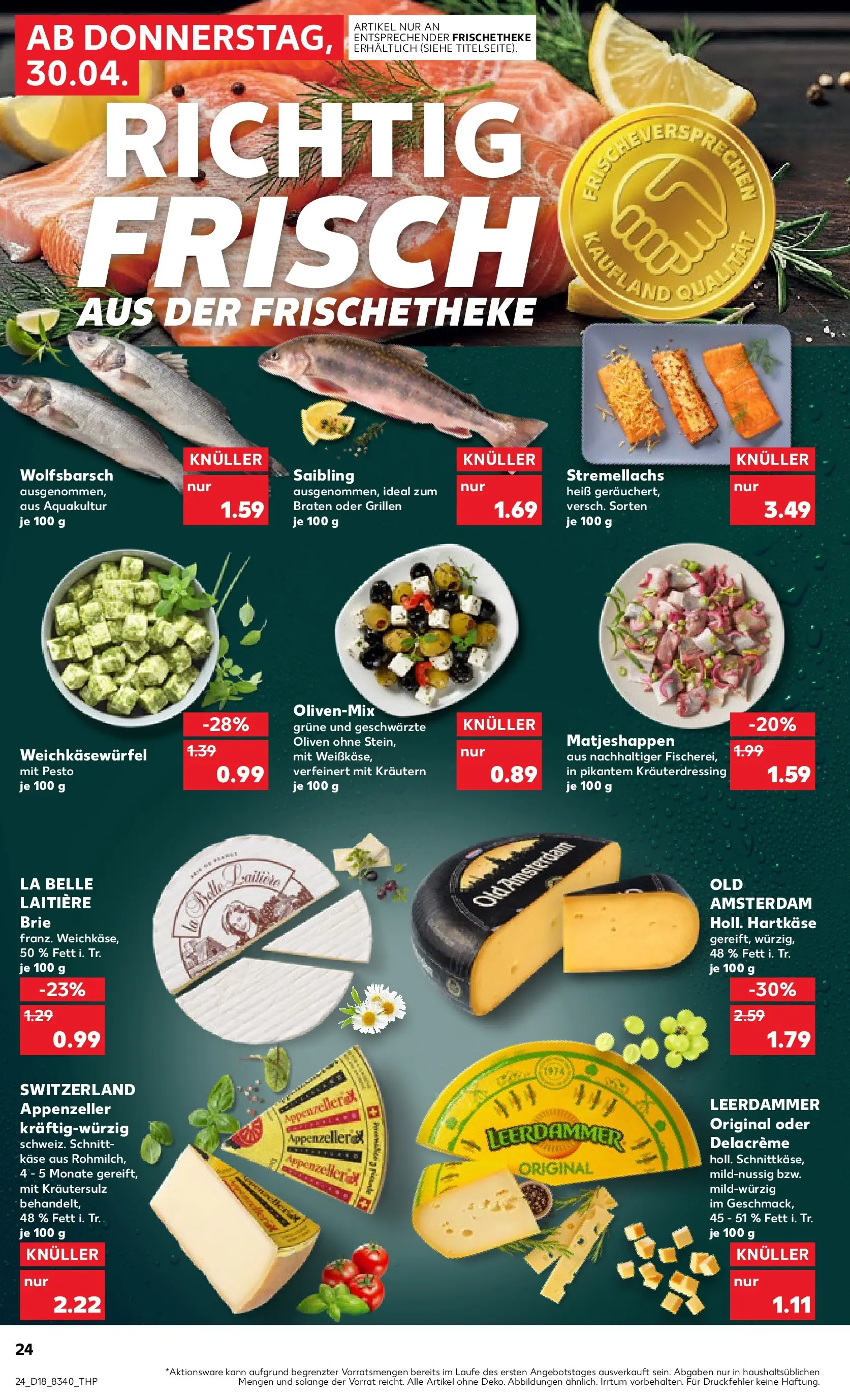 Prospekt Kaufland ab 30.04.2026 » Angebote Online zum Blättern | Seite: 24 | Produkte: Käse, Leerdammer