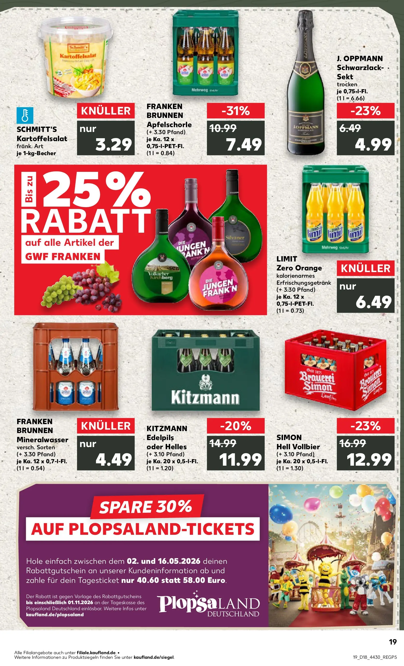 Prospekt Kaufland ab 30.04.2026 » Angebote Online zum Blättern | Seite: 19 | Produkte: Sekt, Mineralwasser, Apple