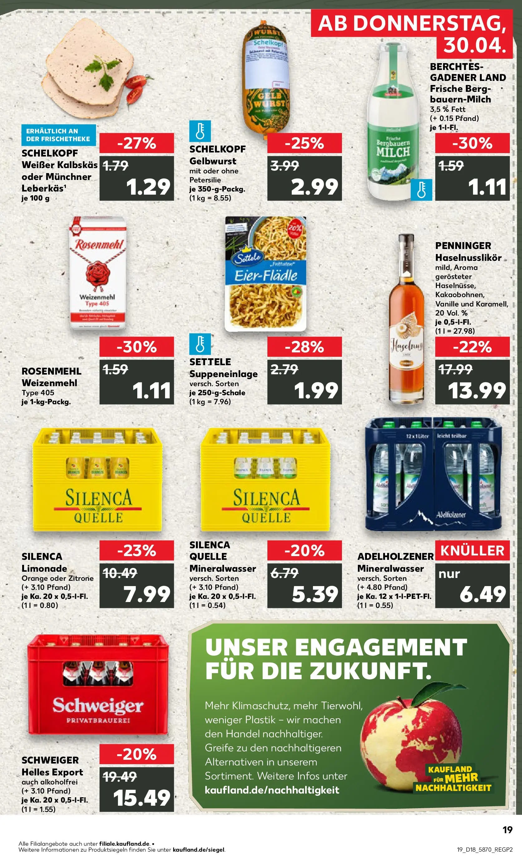 Prospekt Kaufland ab 30.04.2026 » Angebote Online zum Blättern | Seite: 19 | Produkte: Milch, Limonade, Mineralwasser, Zitrone
