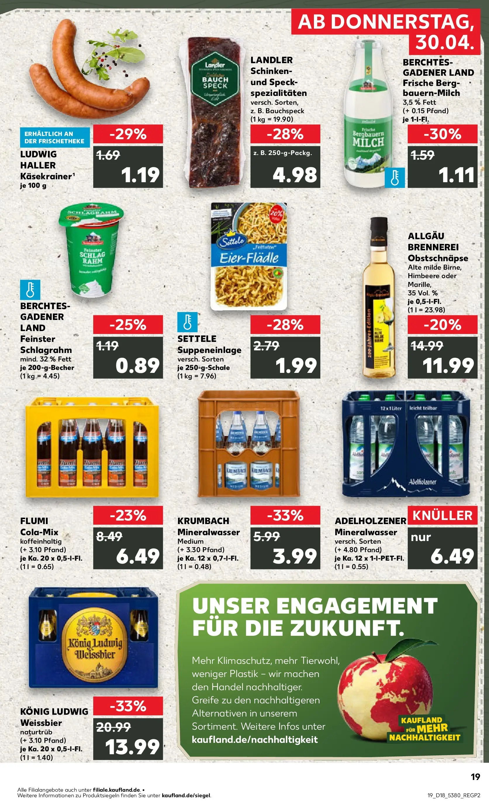 Prospekt Kaufland ab 30.04.2026 » Angebote Online zum Blättern | Seite: 19 | Produkte: Cola, Weißbier, Himbeere, Schinken