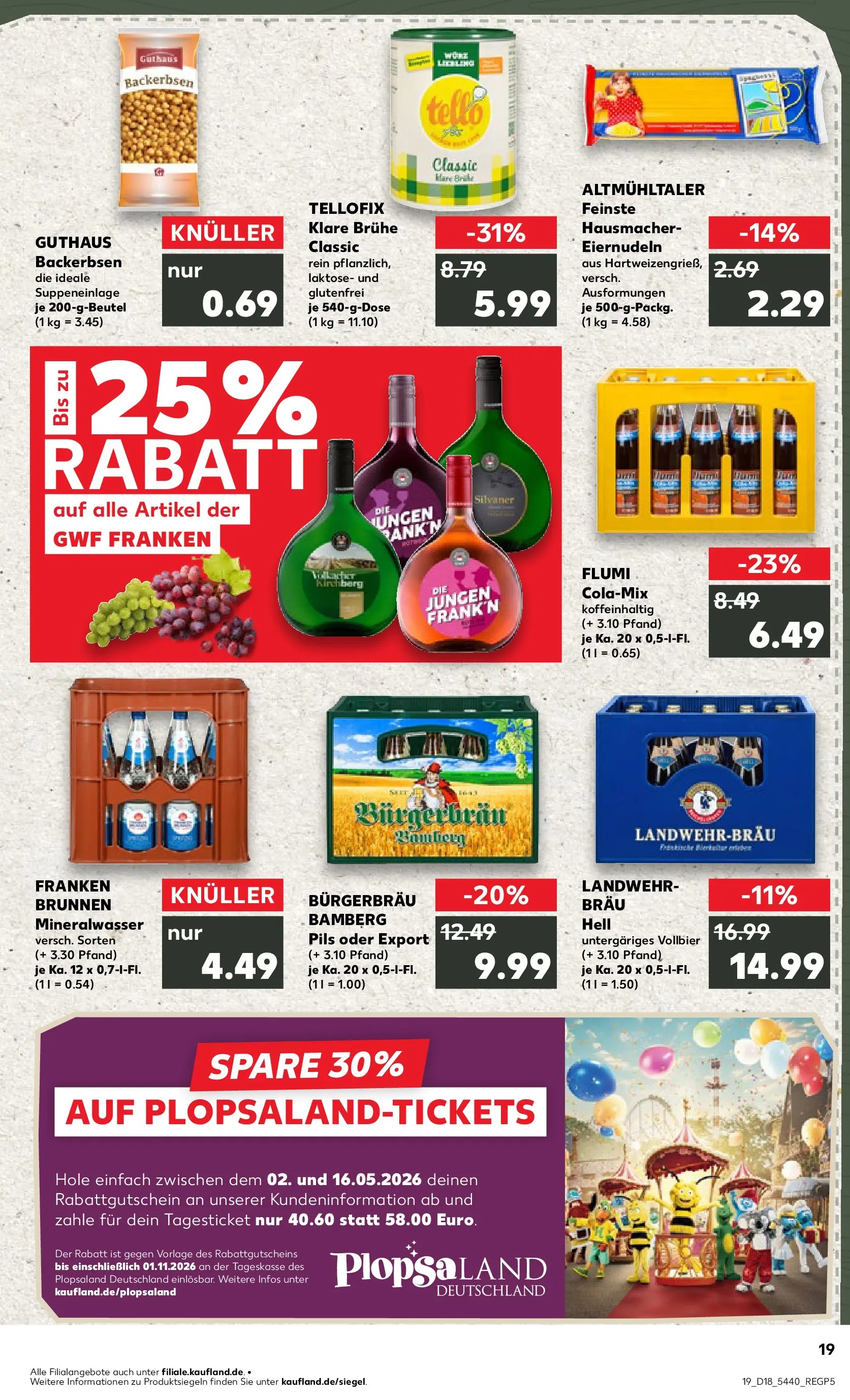 Prospekt Kaufland ab 30.04.2026 » Angebote Online zum Blättern | Seite: 19 | Produkte: Cola, Pils, Mineralwasser, Pasta