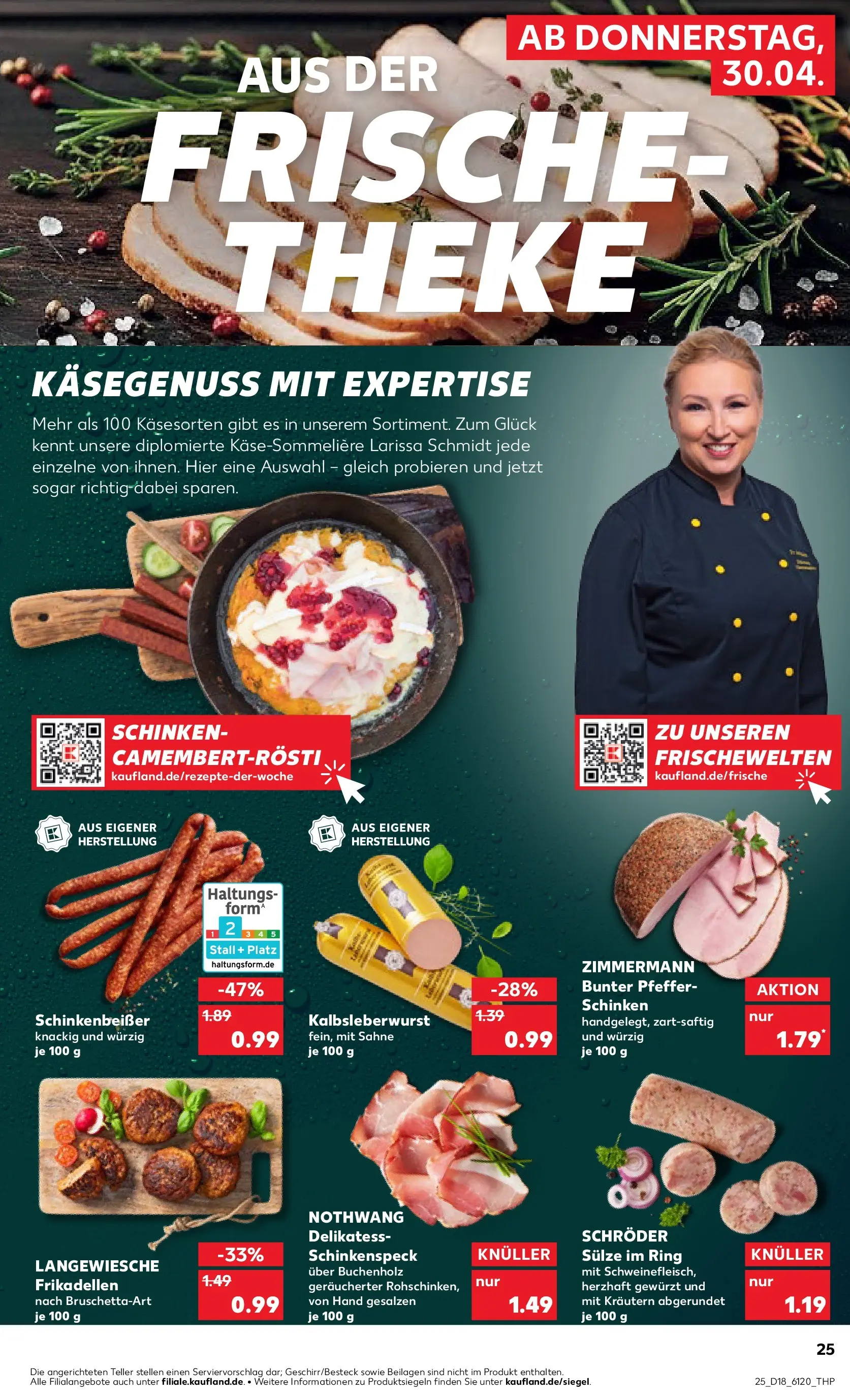 Prospekt Kaufland ab 29.04.2026 » Angebote Online zum Blättern | Seite: 25 | Produkte: Theke, Pfeffer, Schinken, Sahne