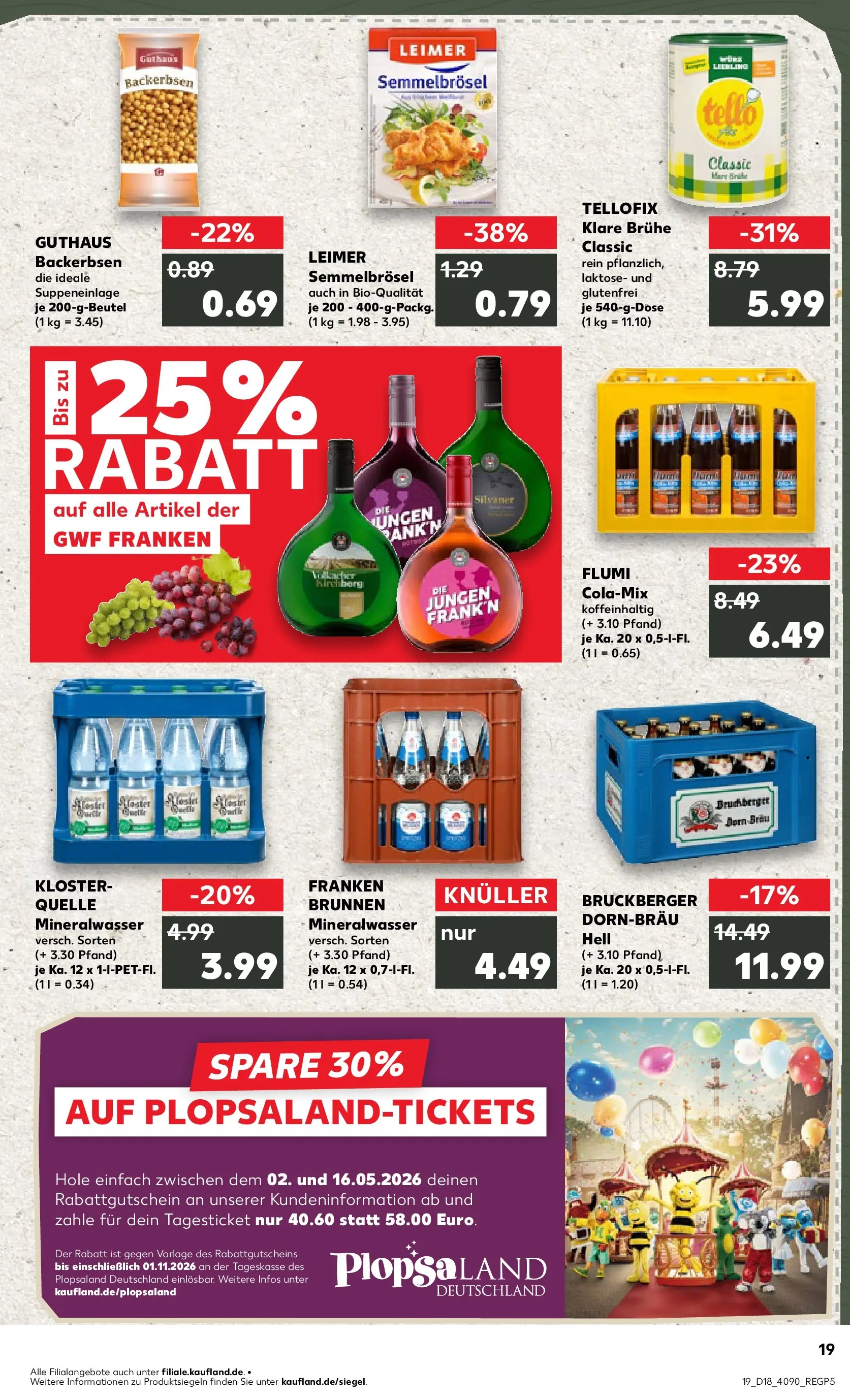 Prospekt Kaufland ab 30.04.2026 » Angebote Online zum Blättern | Seite: 19 | Produkte: Cola, Mineralwasser