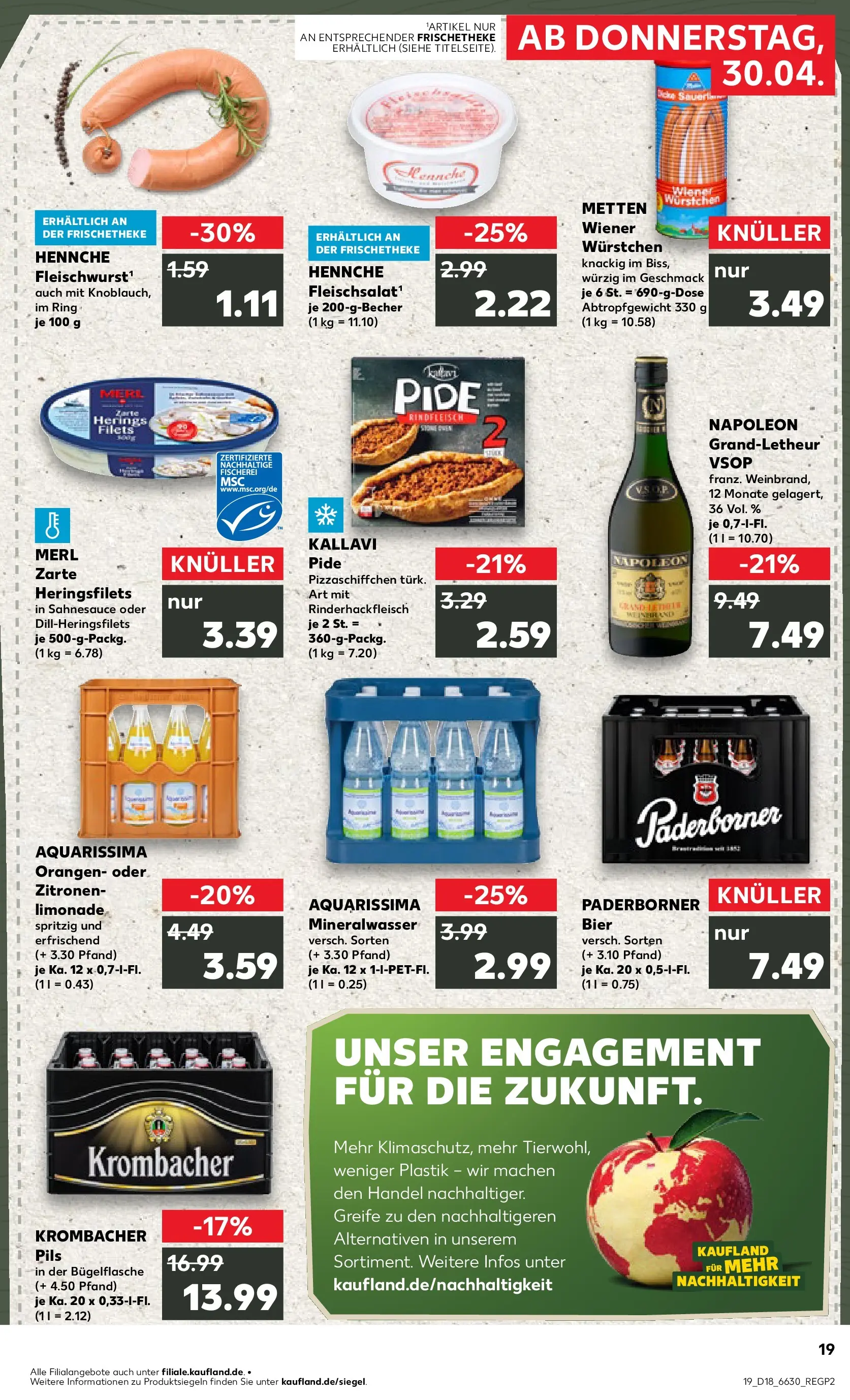Prospekt Kaufland ab 30.04.2026 » Angebote Online zum Blättern | Seite: 19 | Produkte: Wiener wurstchen, Limonade, Rindfleisch, Zitronen