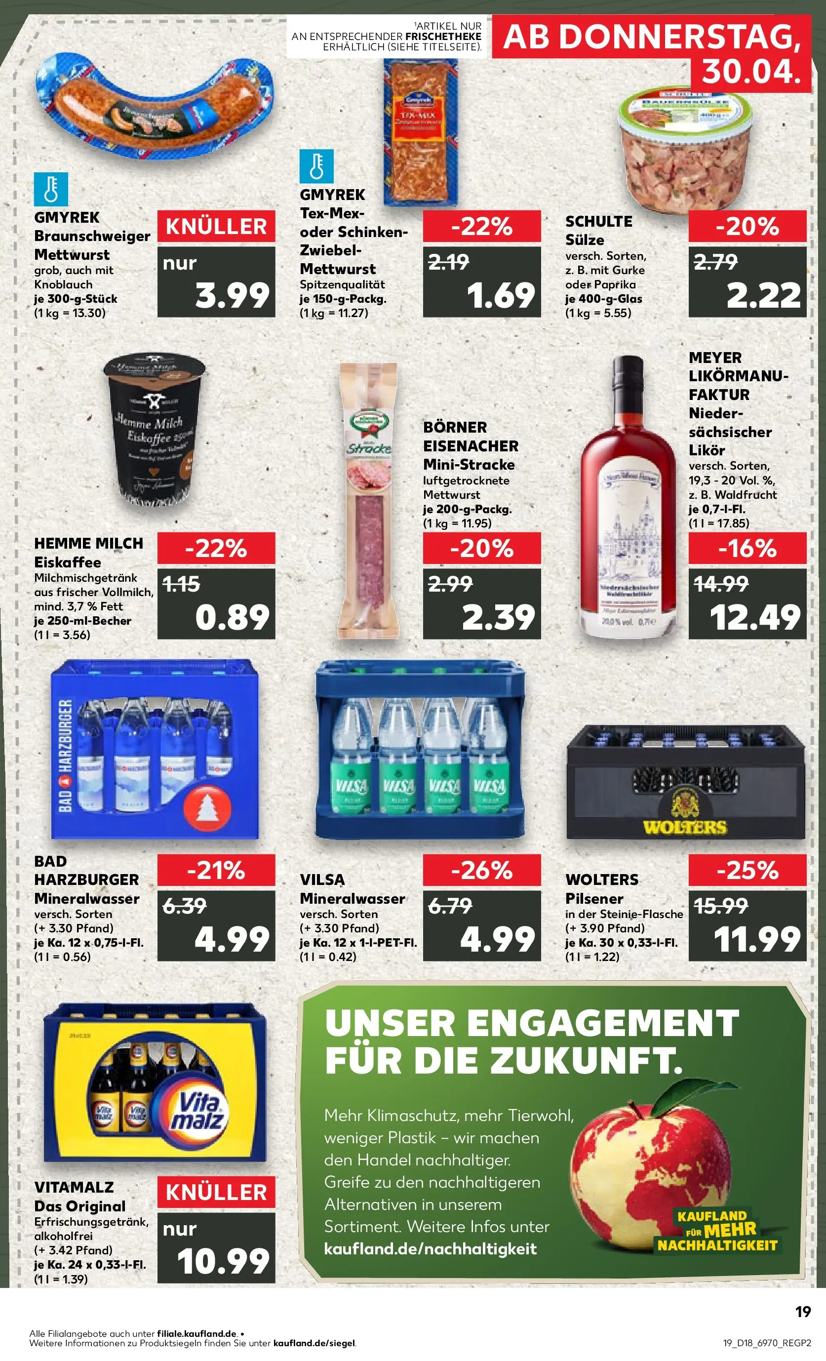 Prospekt Kaufland ab 30.04.2026 » Angebote Online zum Blättern | Seite: 19 | Produkte: Likör, Bad, Mineralwasser, Paprika