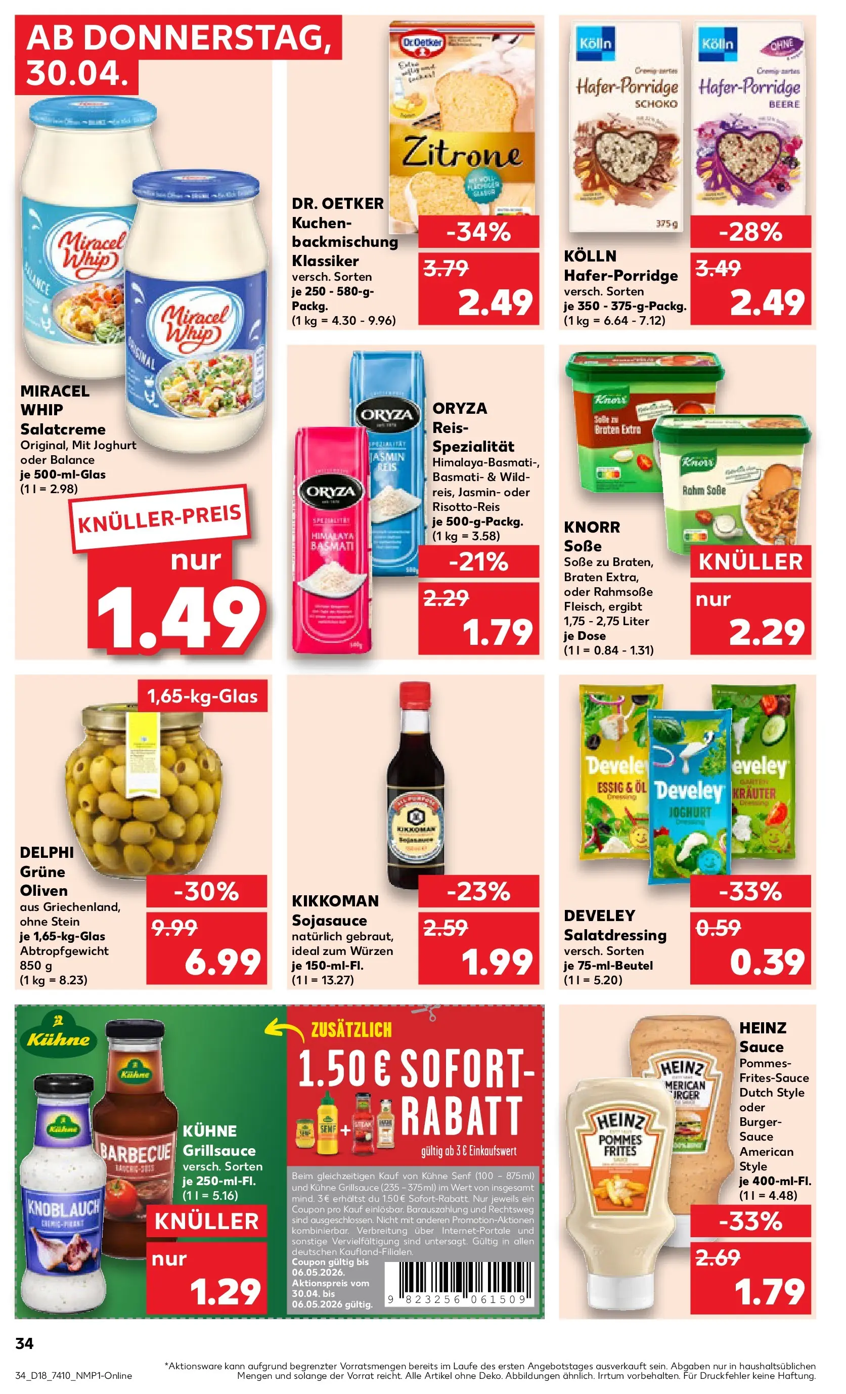 Prospekt Kaufland ab 30.04.2026 » Angebote Online zum Blättern | Seite: 34 | Produkte: Knorr, Pommes frites, Zitrone, Reis