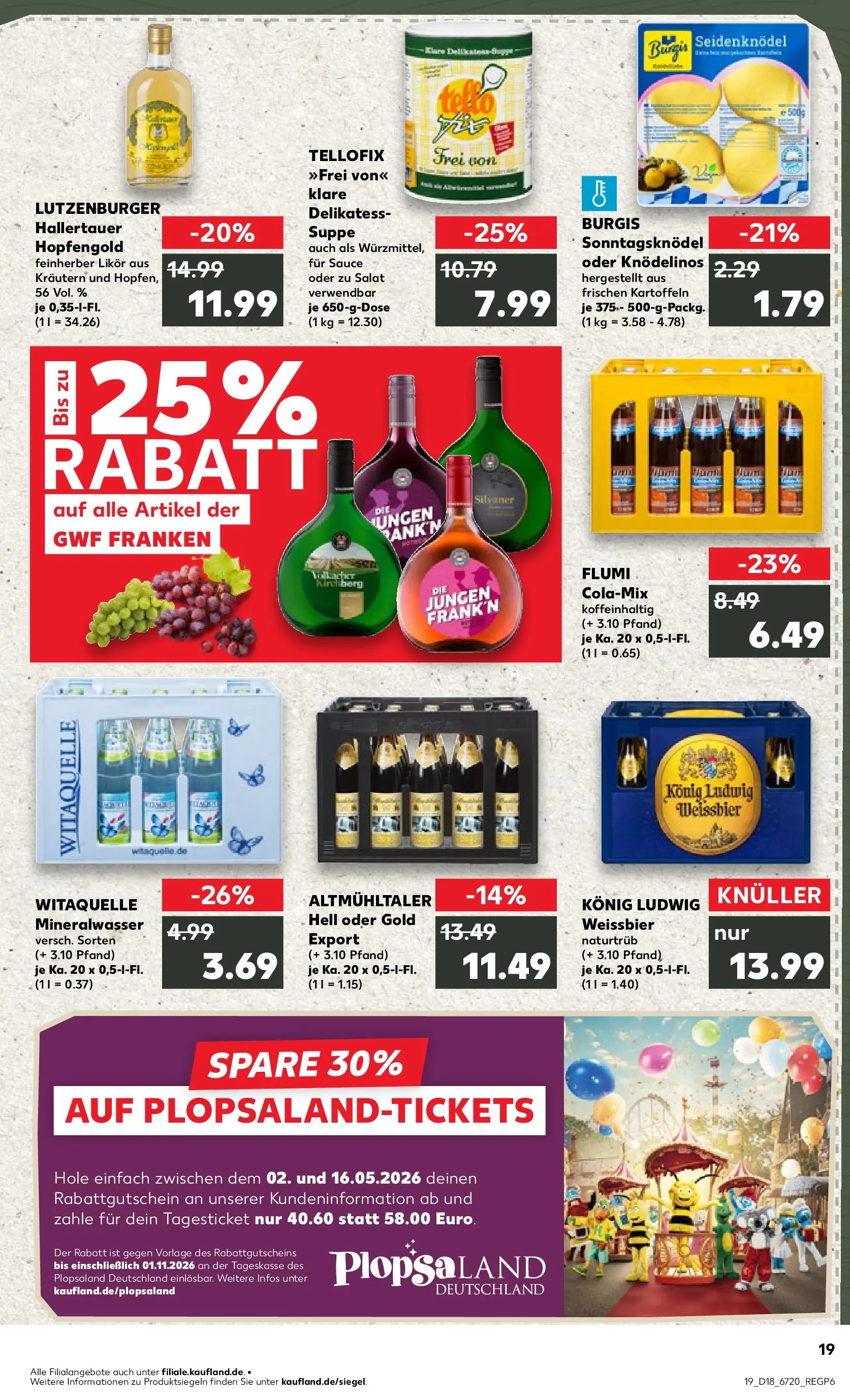 Prospekt Kaufland ab 30.04.2026 » Angebote Online zum Blättern | Seite: 19 | Produkte: Cola, Weißbier, Kartoffeln, Salat