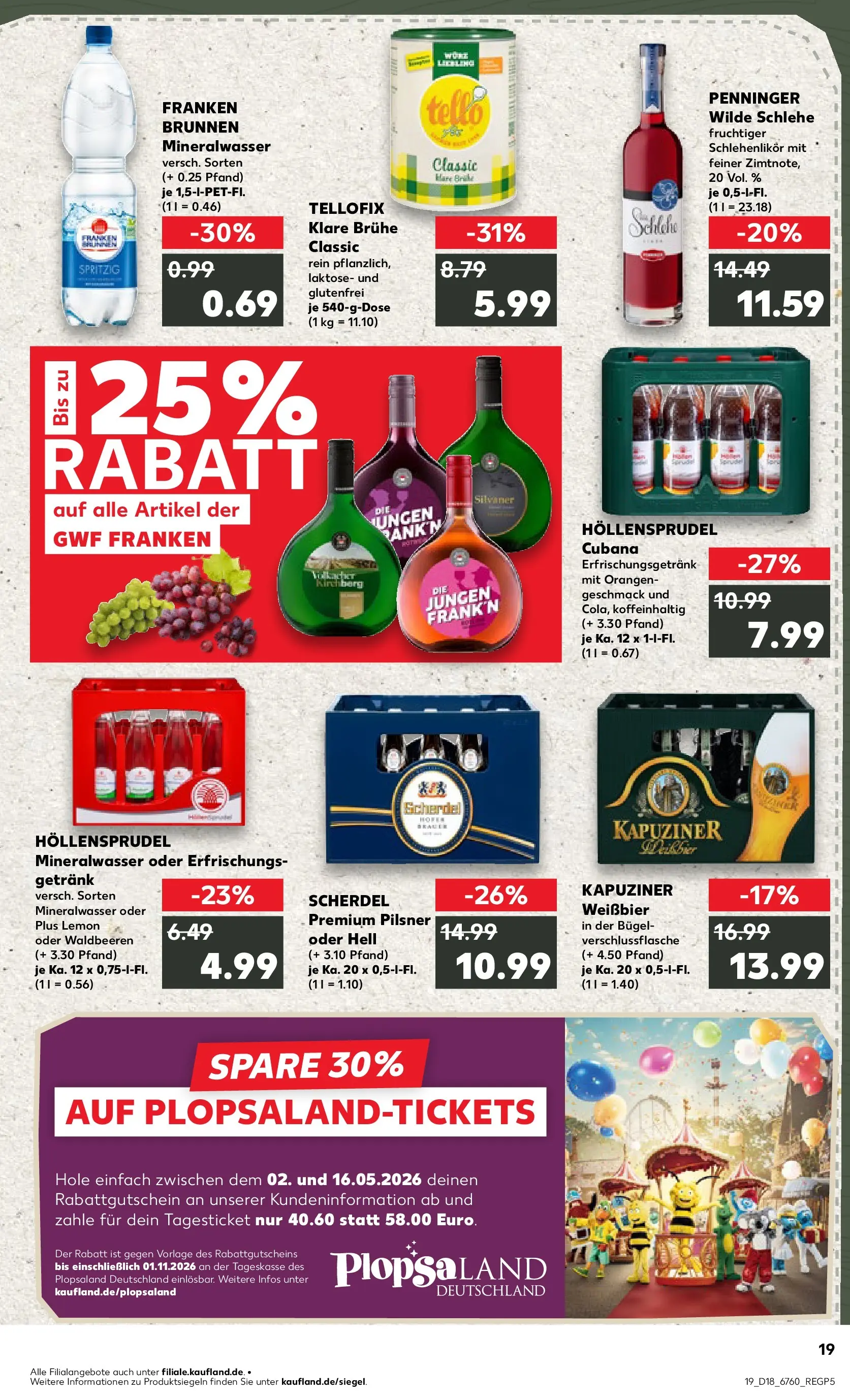 Prospekt Kaufland ab 30.04.2026 » Angebote Online zum Blättern | Seite: 19 | Produkte: Weißbier, Orangen, Mineralwasser
