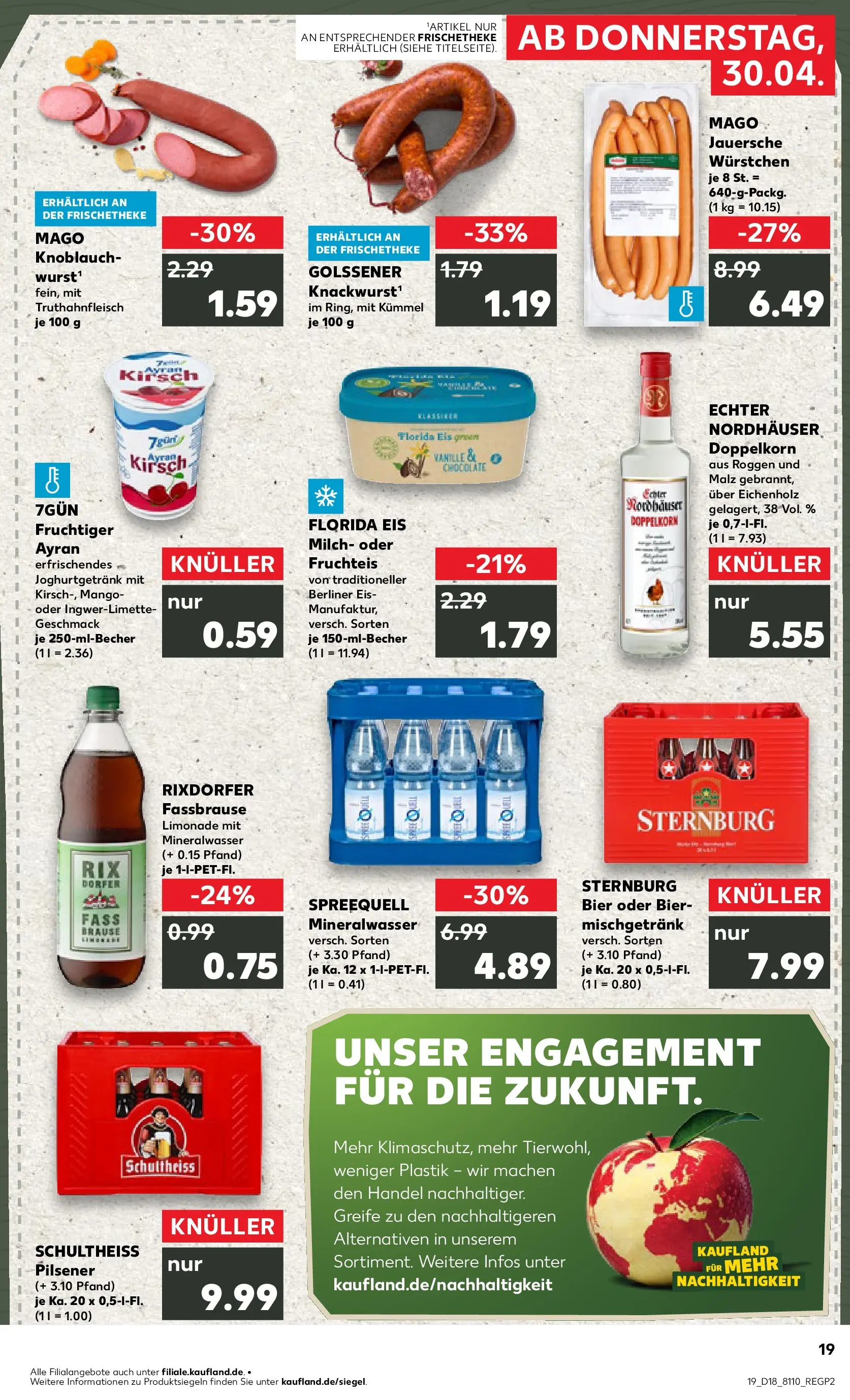 Prospekt Kaufland ab 30.04.2026 » Angebote Online zum Blättern | Seite: 19 | Produkte: Berliner, Bier, Limonade, Fassbrause
