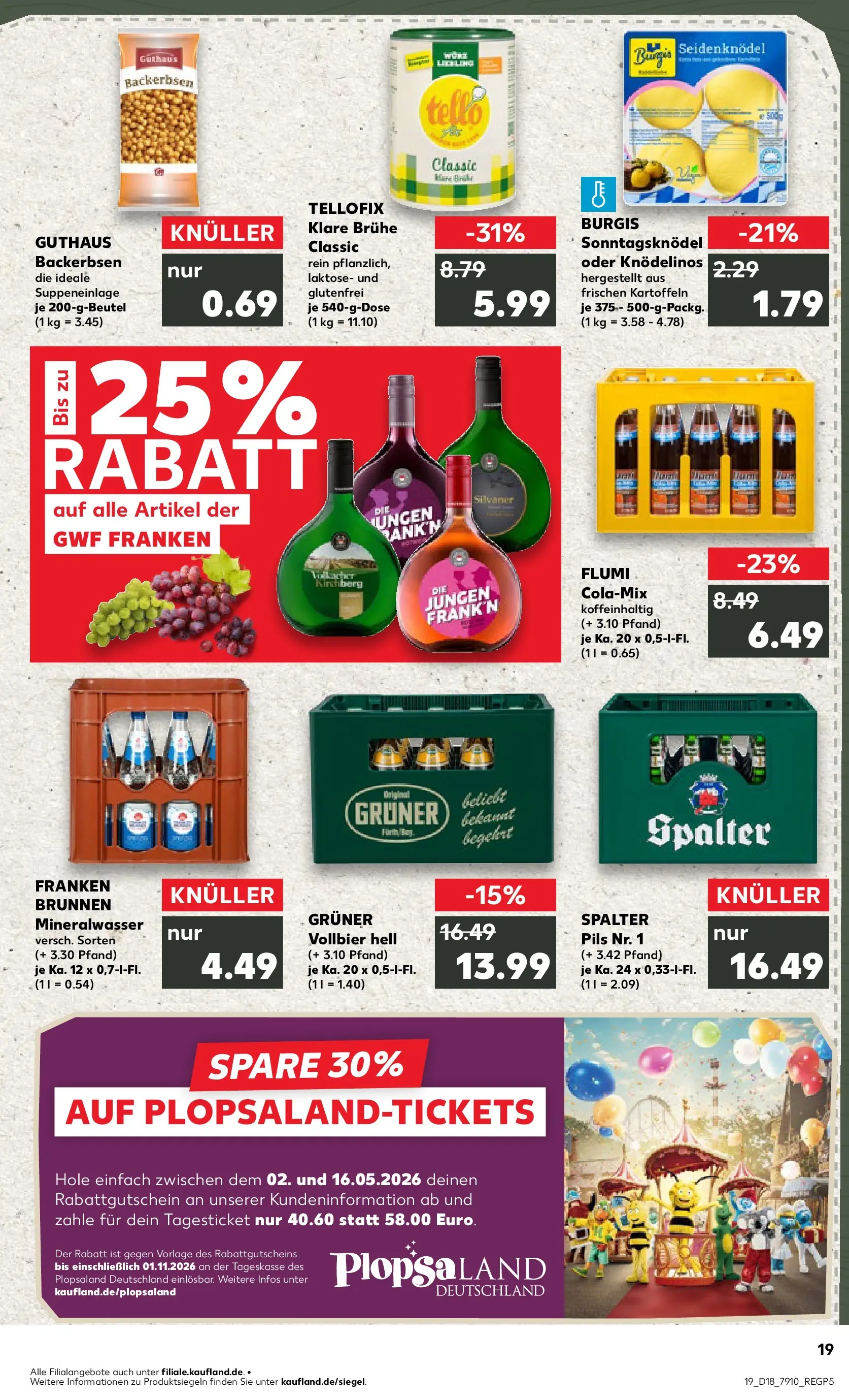 Prospekt Kaufland ab 30.04.2026 » Angebote Online zum Blättern | Seite: 19 | Produkte: Pils, Mineralwasser, Kartoffeln