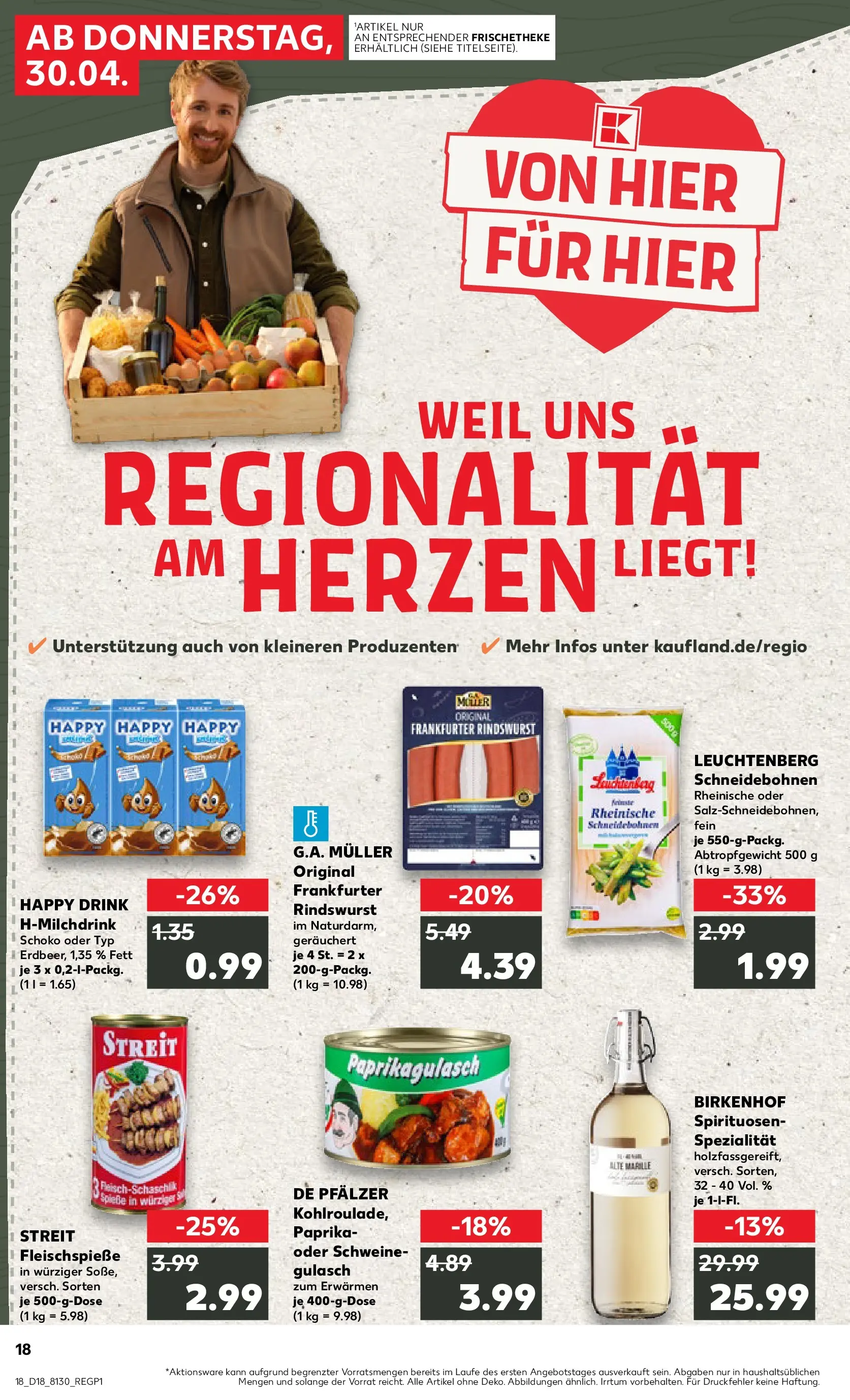 Prospekt Kaufland ab 29.04.2026 » Angebote Online zum Blättern | Seite: 18 | Produkte: Schweinegulasch, Paprika, Gulasch