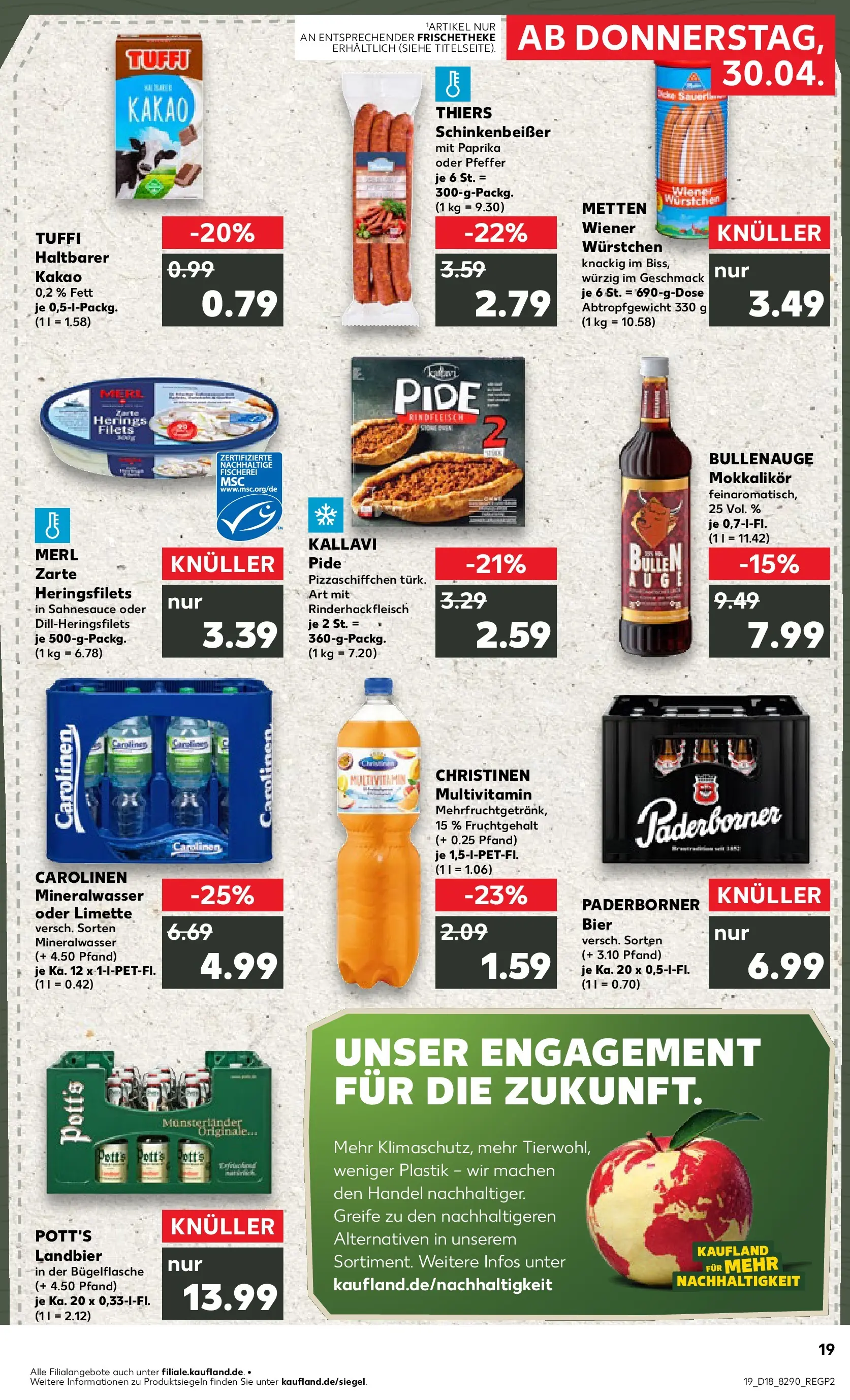 Prospekt Kaufland ab 30.04.2026 » Angebote Online zum Blättern | Seite: 19 | Produkte: Mineralwasser, Pfeffer, Limette, Rindfleisch