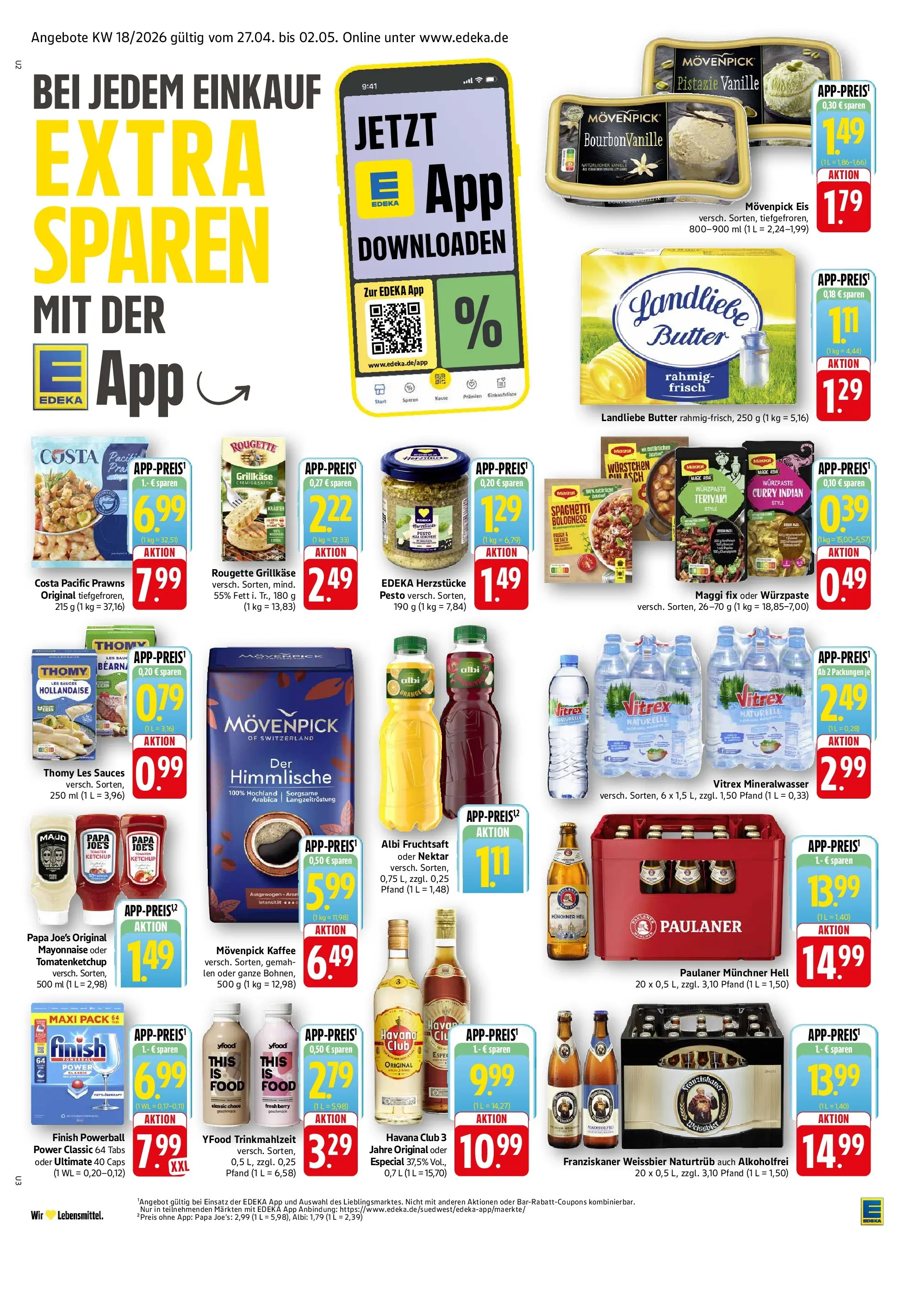 Angebote (ab 27.04.2026) zum Blättern | Seite: 2 | Produkte: Thomy les sauces, YFood, Mayonnaise, Paulaner