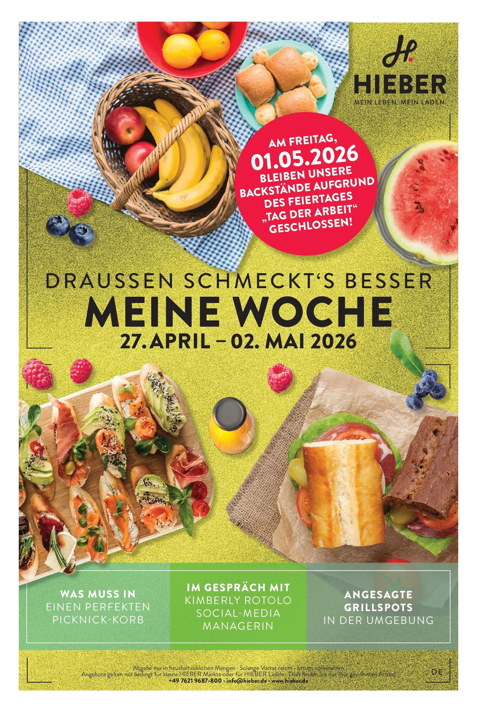 Angebote - Hieber's Frischecenter: Meine Woche (ab 26.04.2026) zum Blättern | Seite: 1